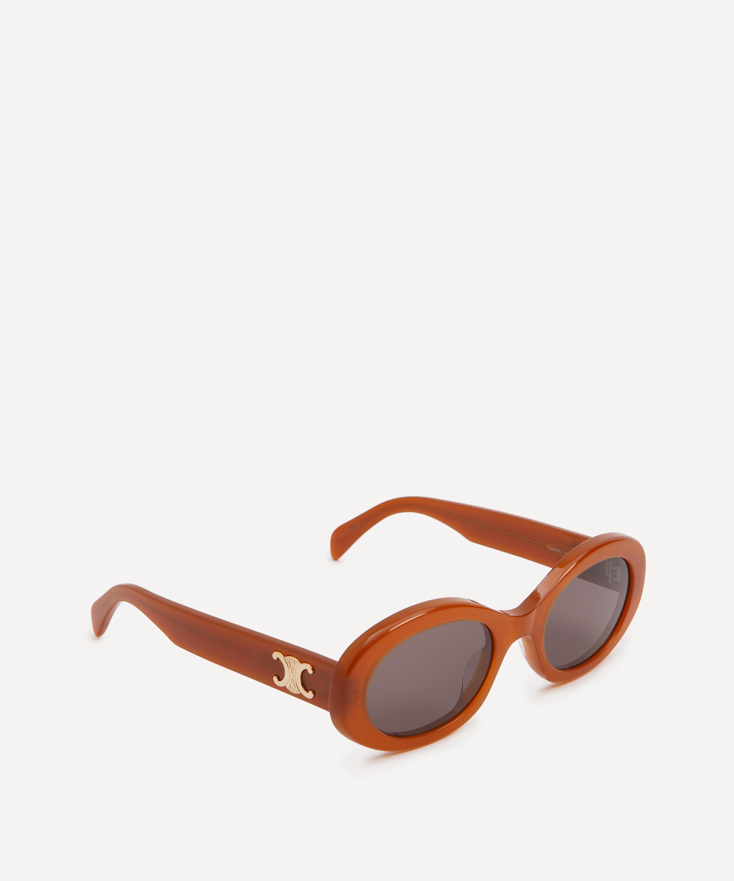 Celine - Triomphe Oval Shiny Acetate Sunglasses image number 1