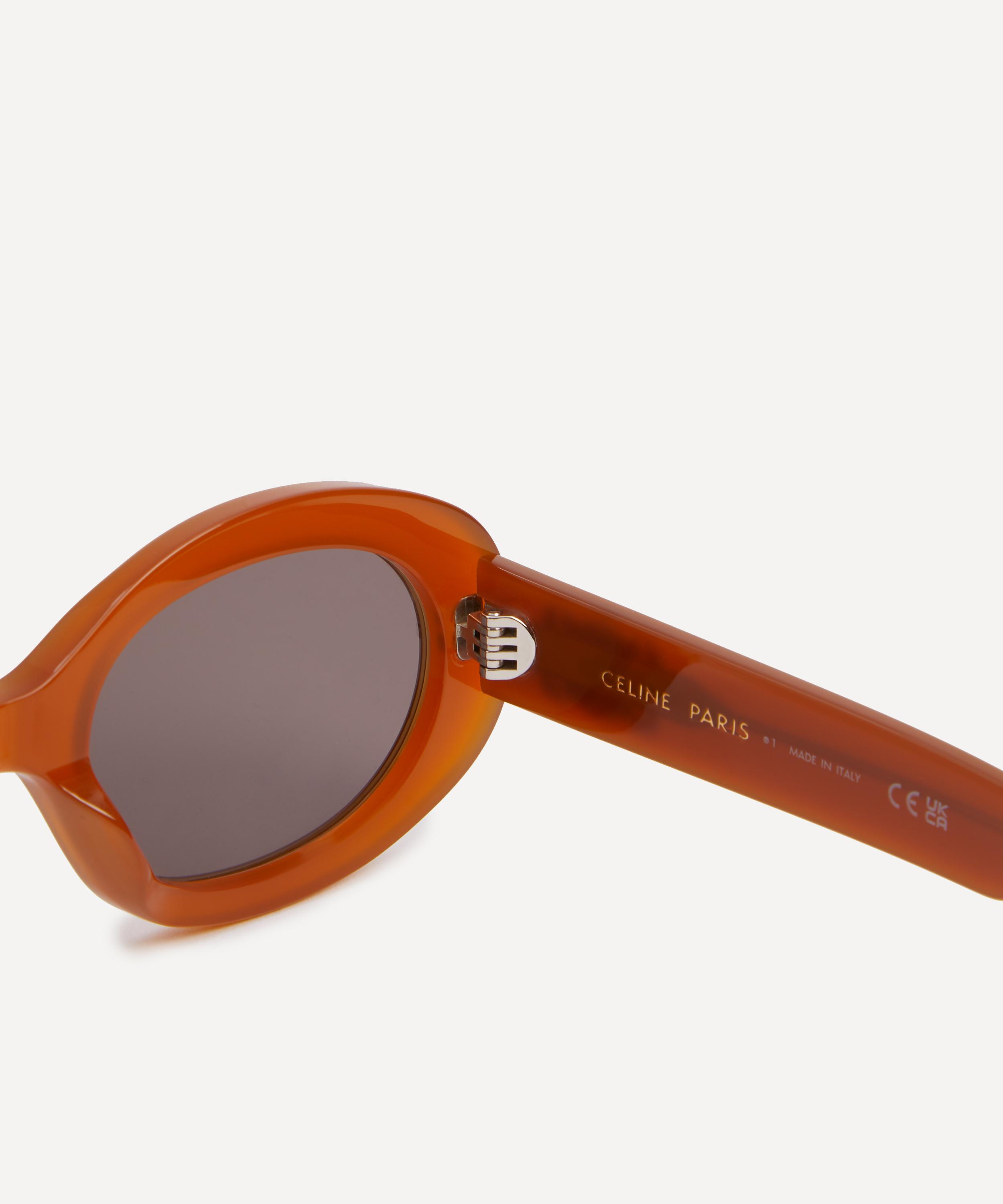 Celine - Triomphe Oval Shiny Acetate Sunglasses image number 2