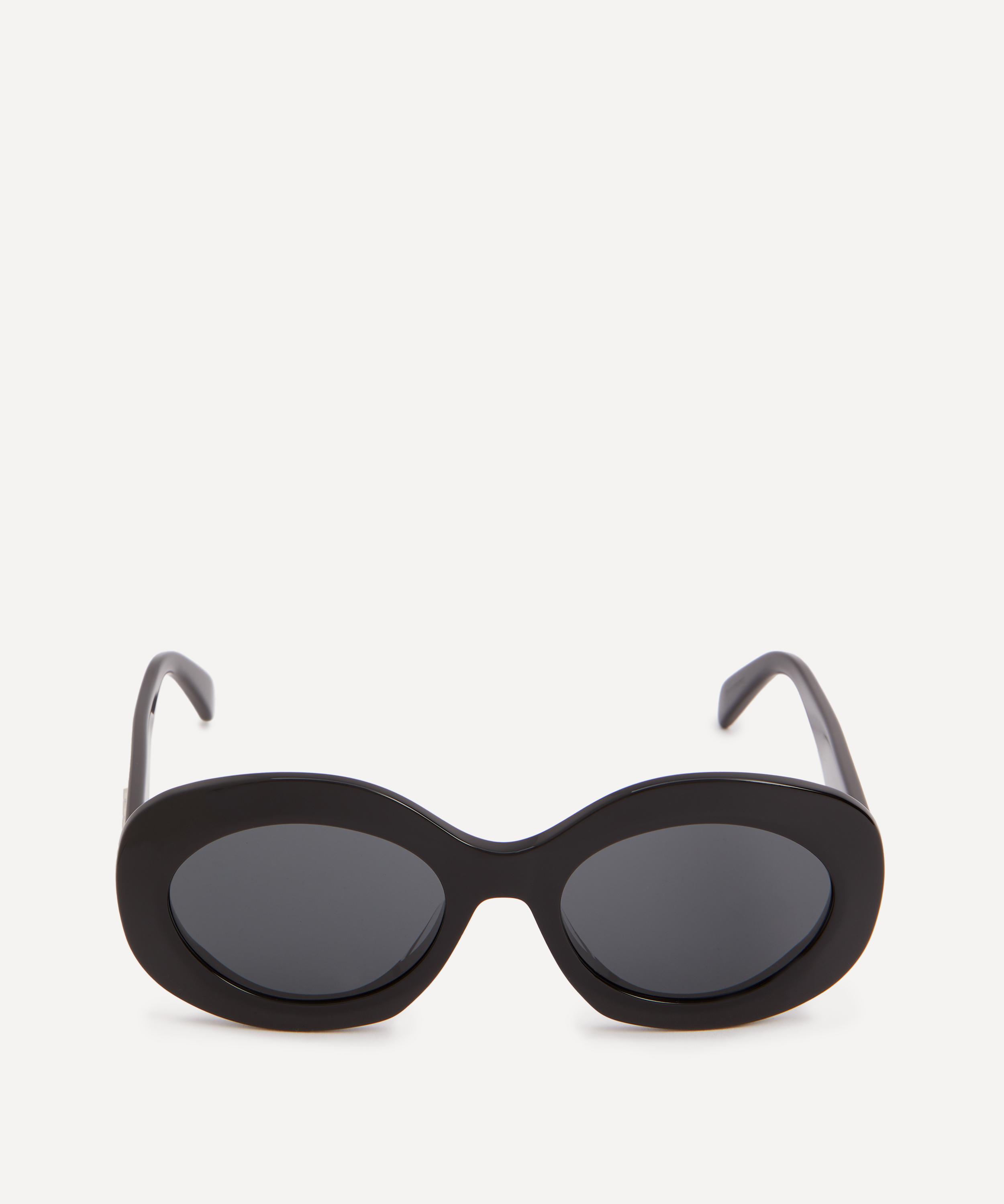 Celine - Triomphe Chunky Oval Shiny Acetate Sunglasses image number 0