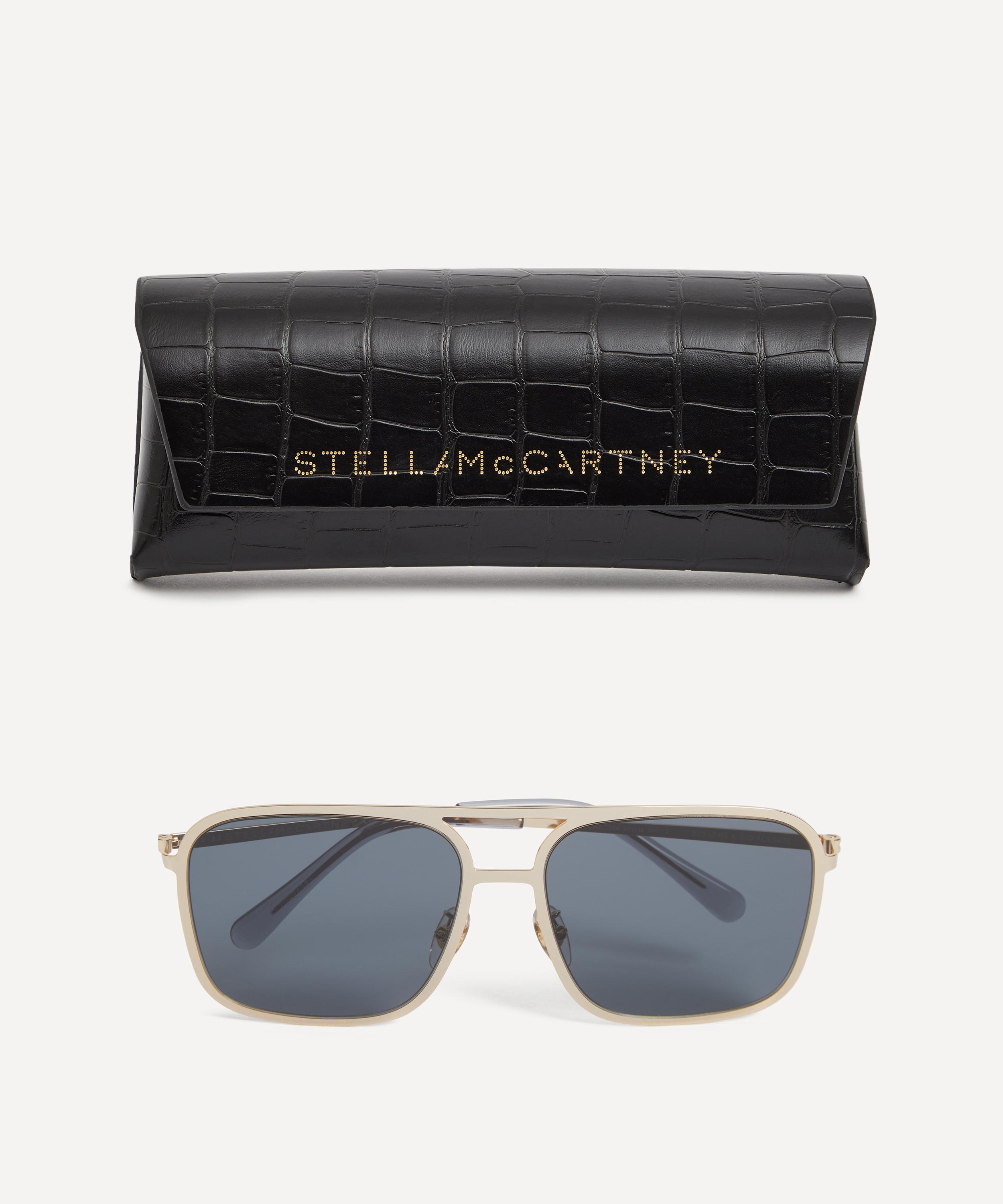 Stella McCartney - Square Aviator Metal Sunglasses image number 3