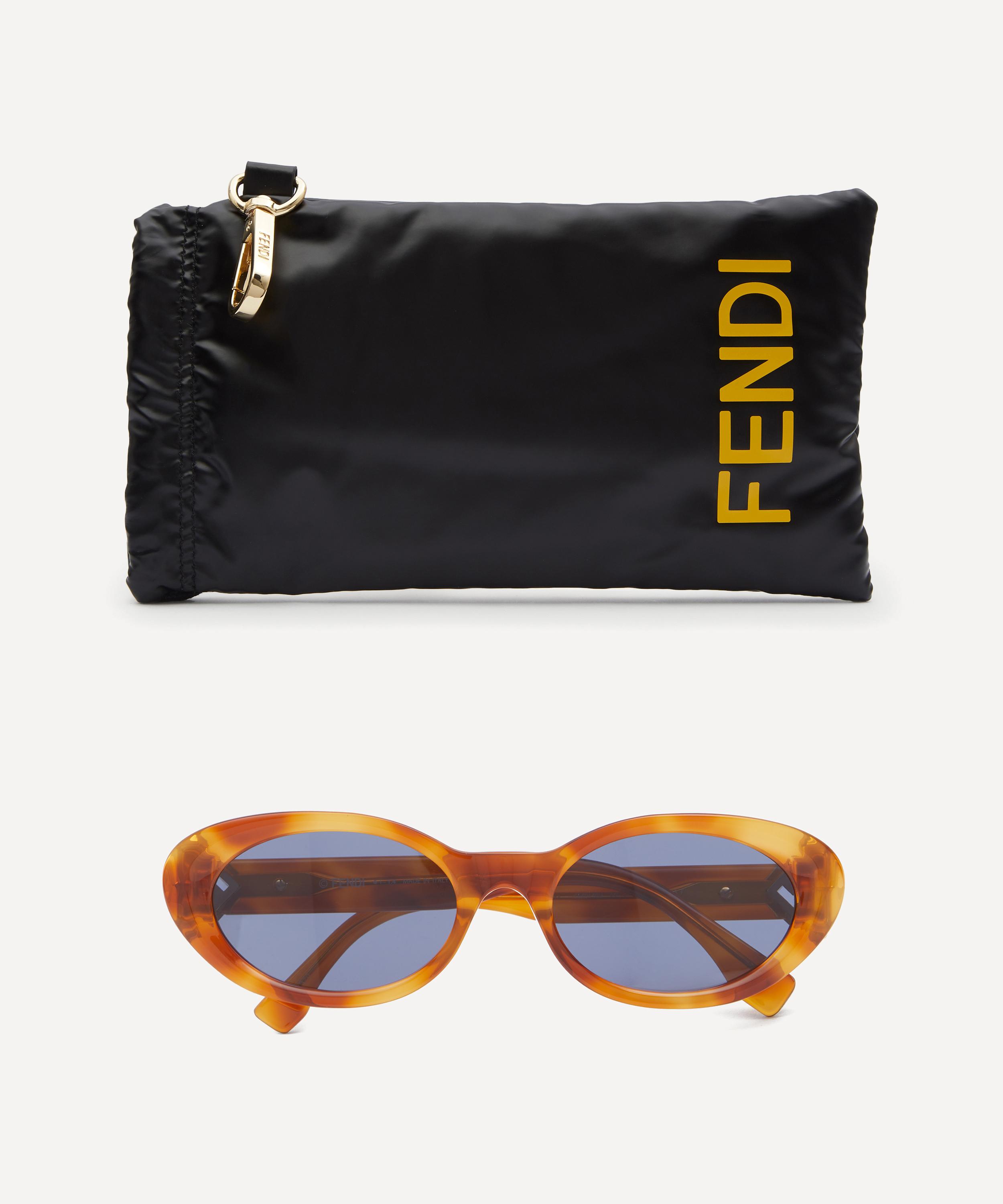 Fendi - FF Oval Acetate Sunglasses image number 3