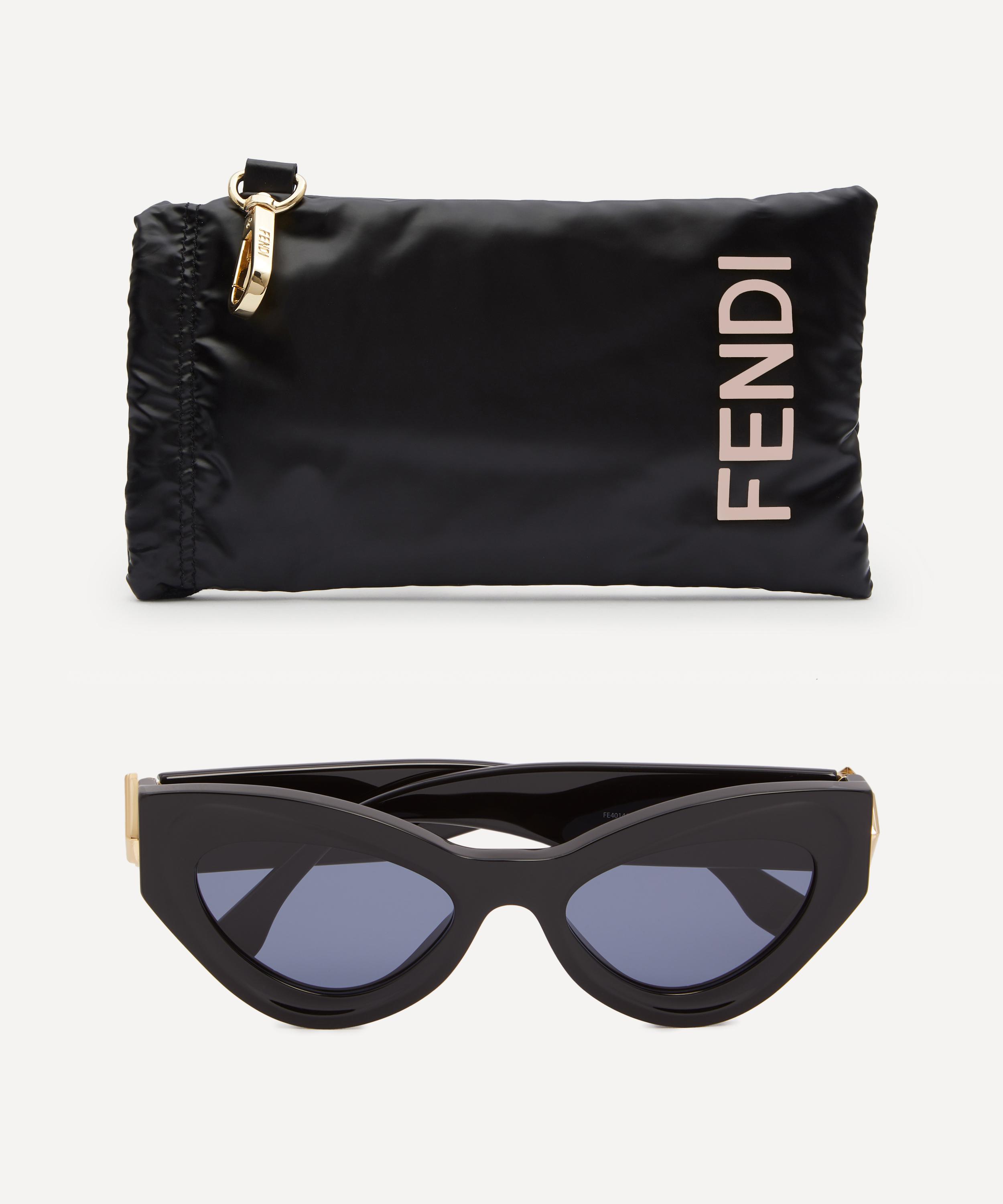 Fendi - Oval FF Diamonds Acetate Sunglasses image number 3