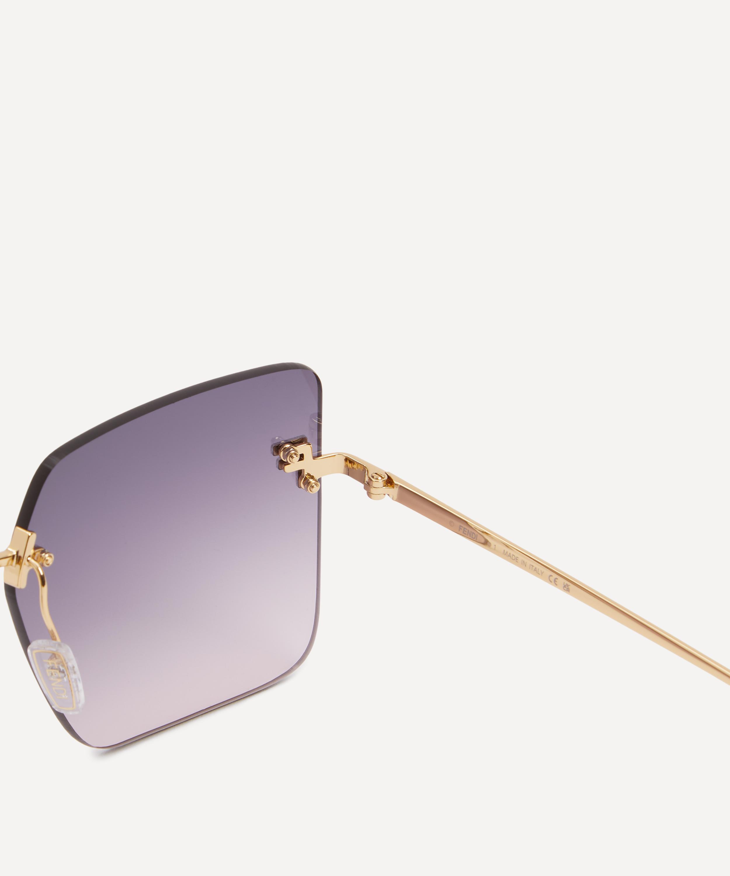 Fendi - Square FF Diamonds Metal Sunglasses image number 2