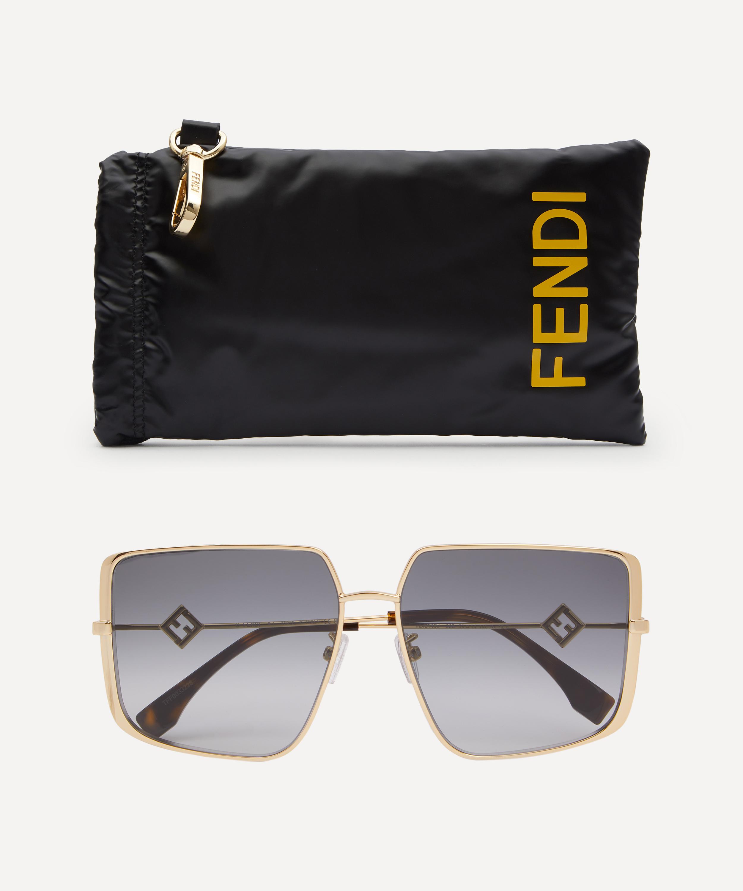 Fendi - Square FF Diamonds Metal Sunglasses image number 3