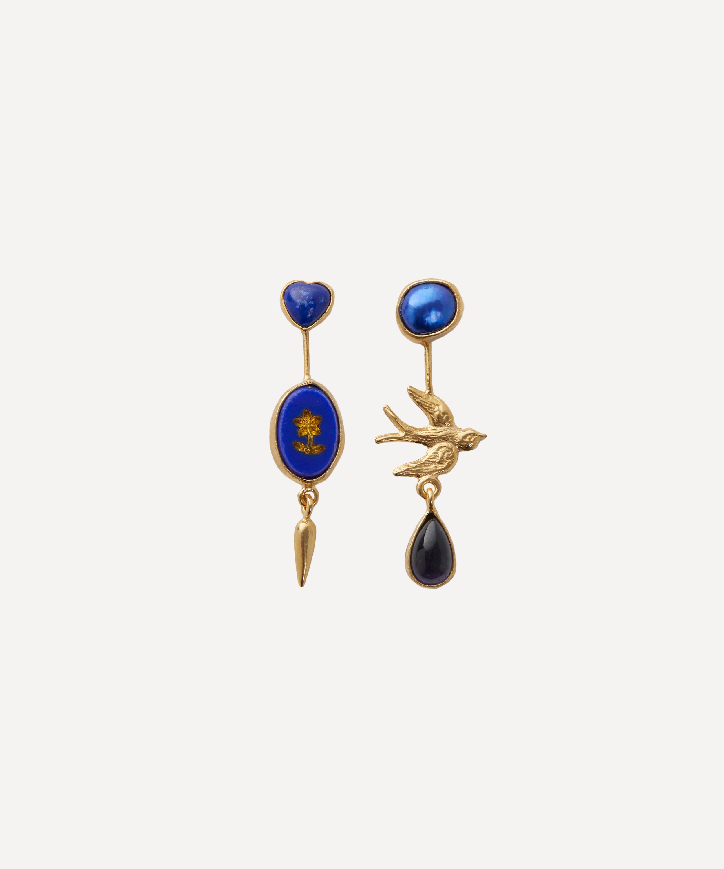 Grainne Morton - 18ct Gold-Plated Double Detachable Victorian Drop Earrings image number 0