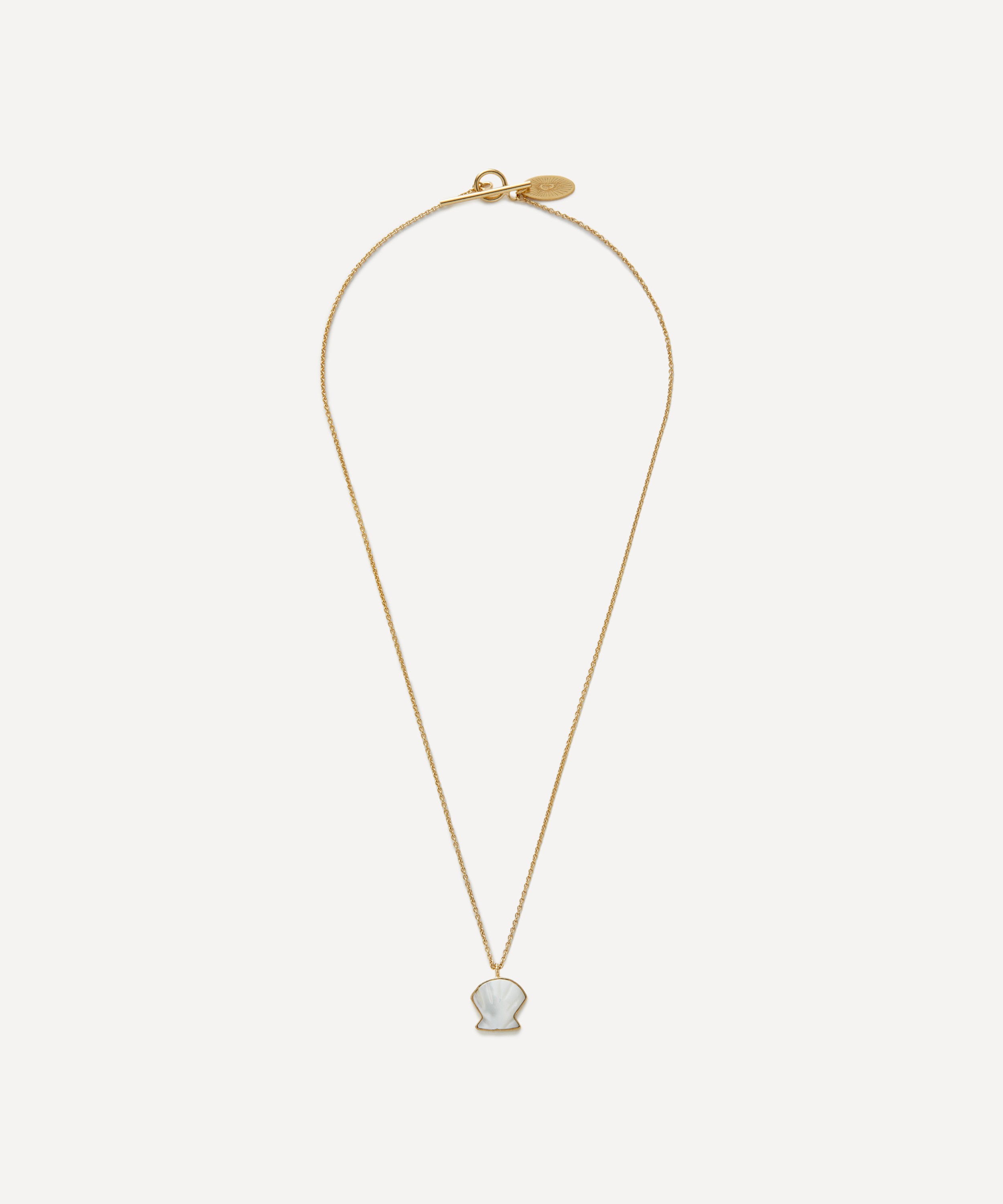 Grainne Morton - 18ct Gold-Plated Shell Charm Pendant Necklace image number 1