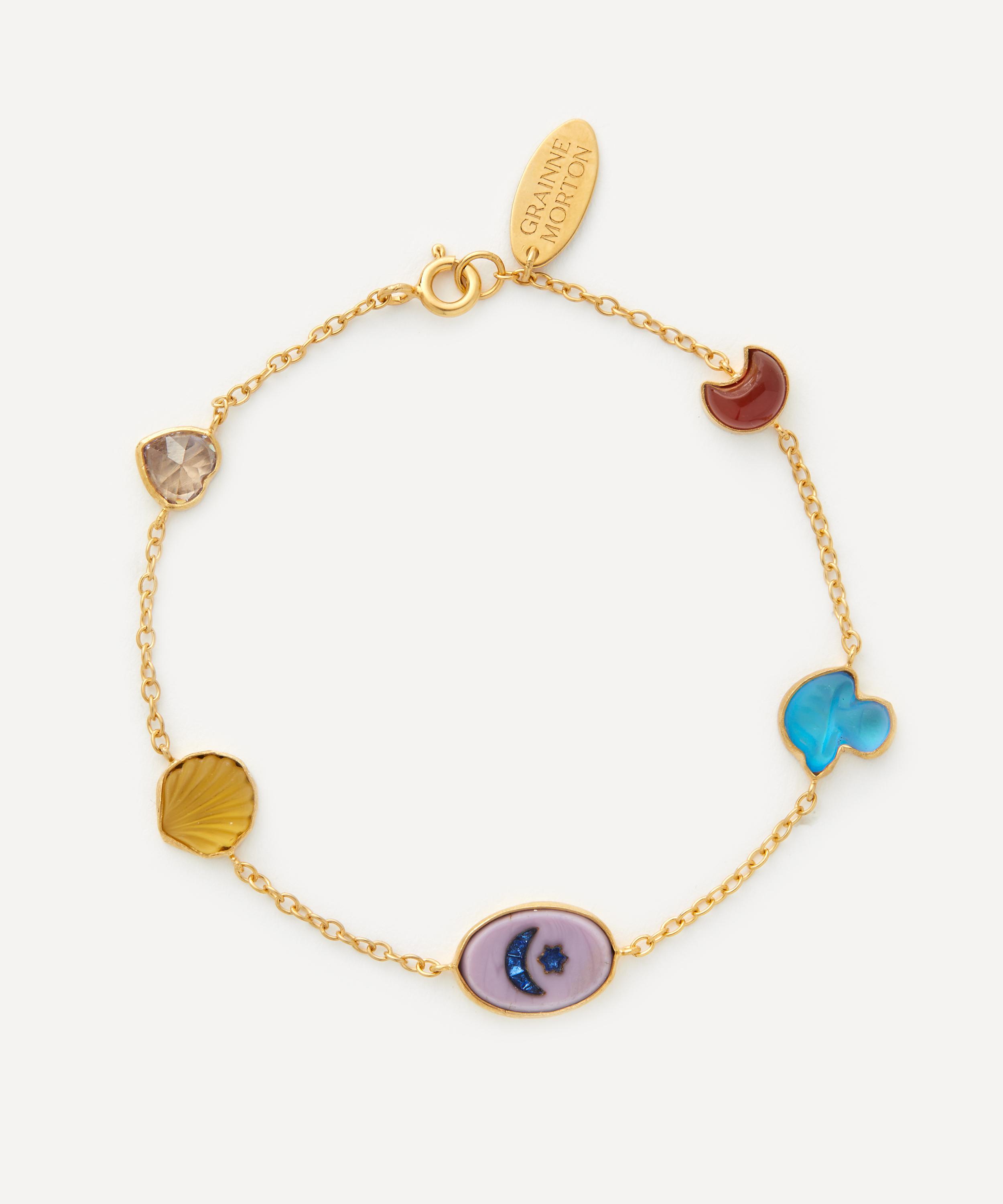 Grainne Morton - 18ct Gold-Plated Five Mini Charm Bracelet image number 0