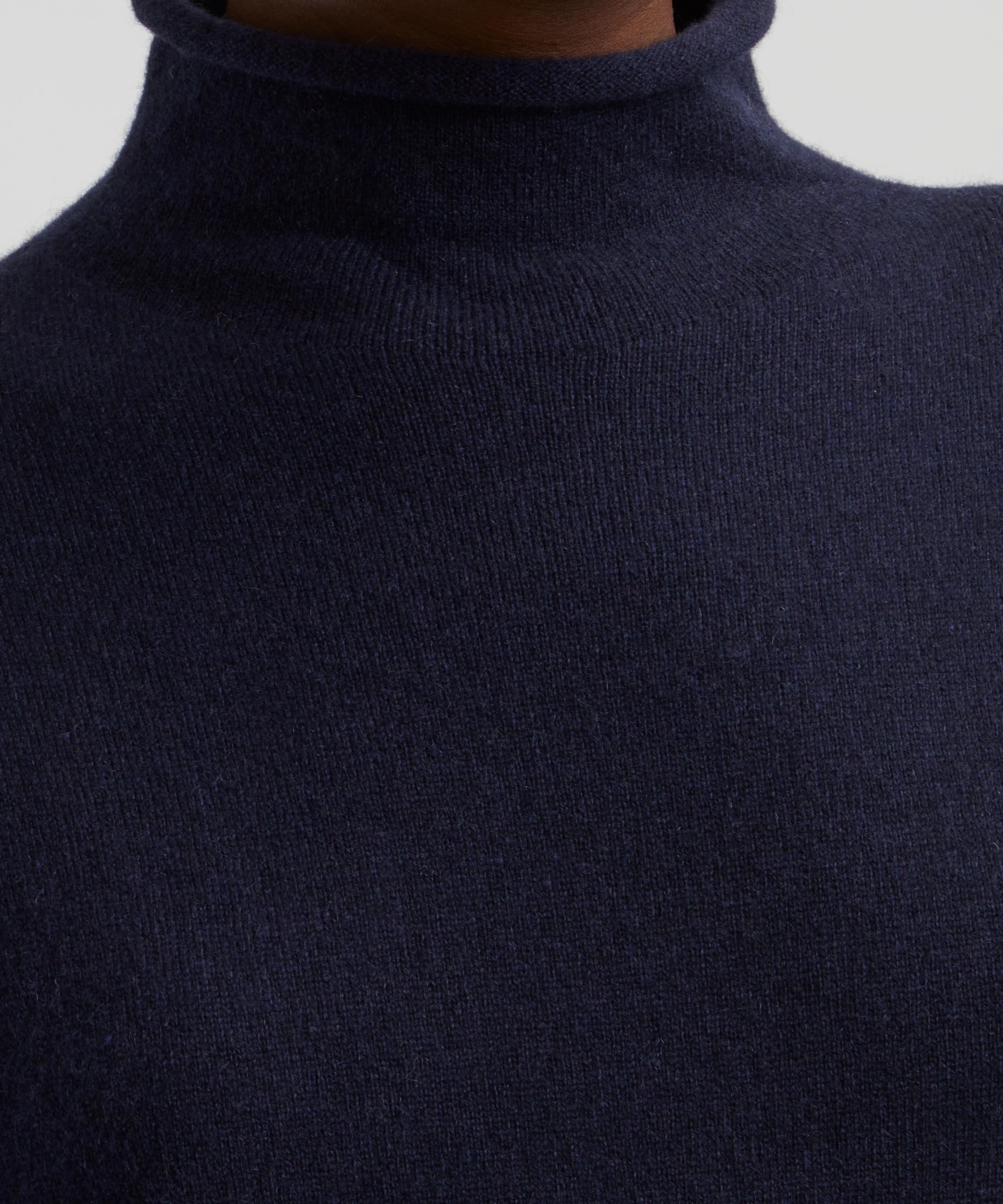 Jil Sander - Indigo Short Sleeve High Neck Cashmere Jumper image number 4