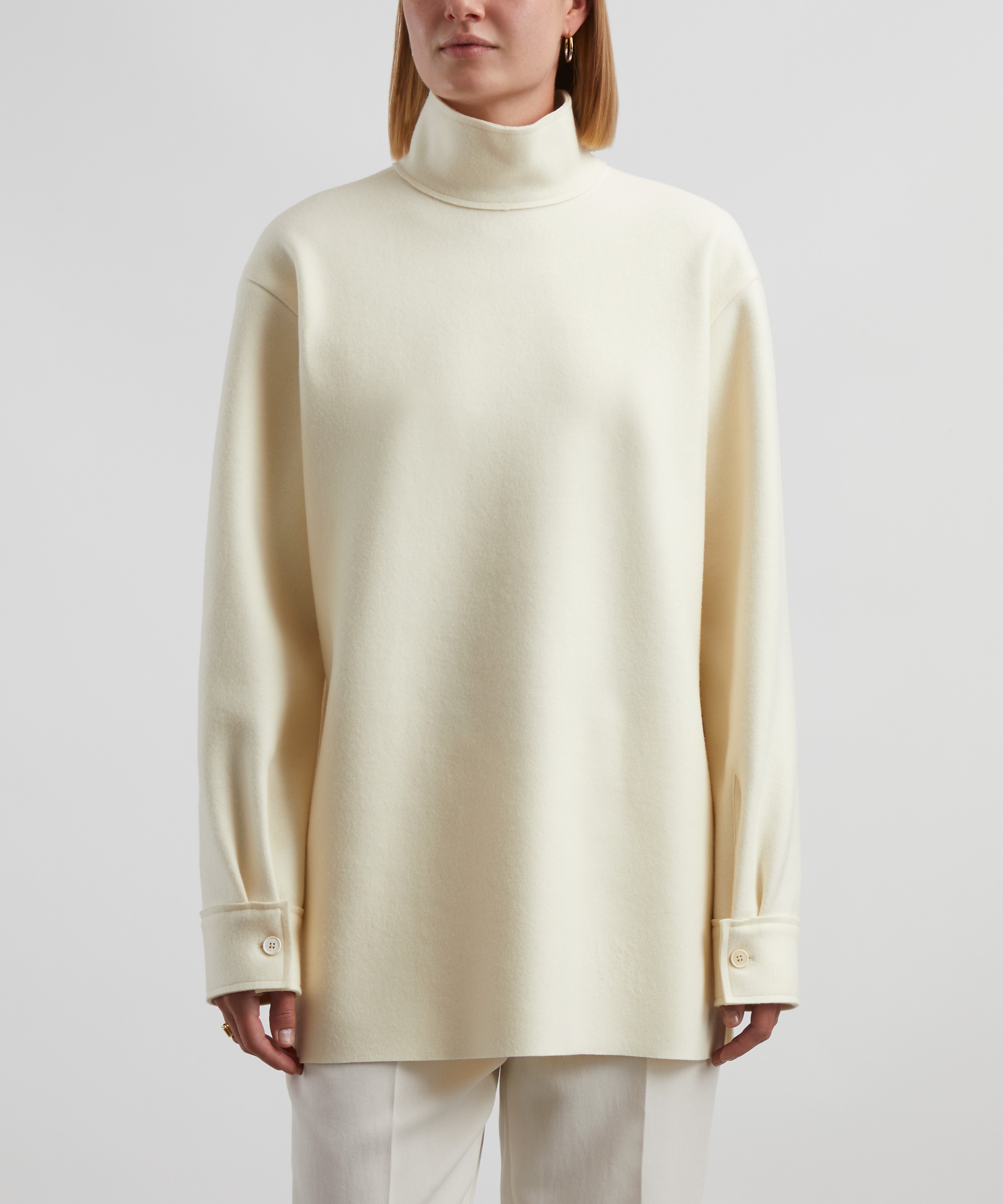 Jil Sander - High-Neck Wool Top image number 2