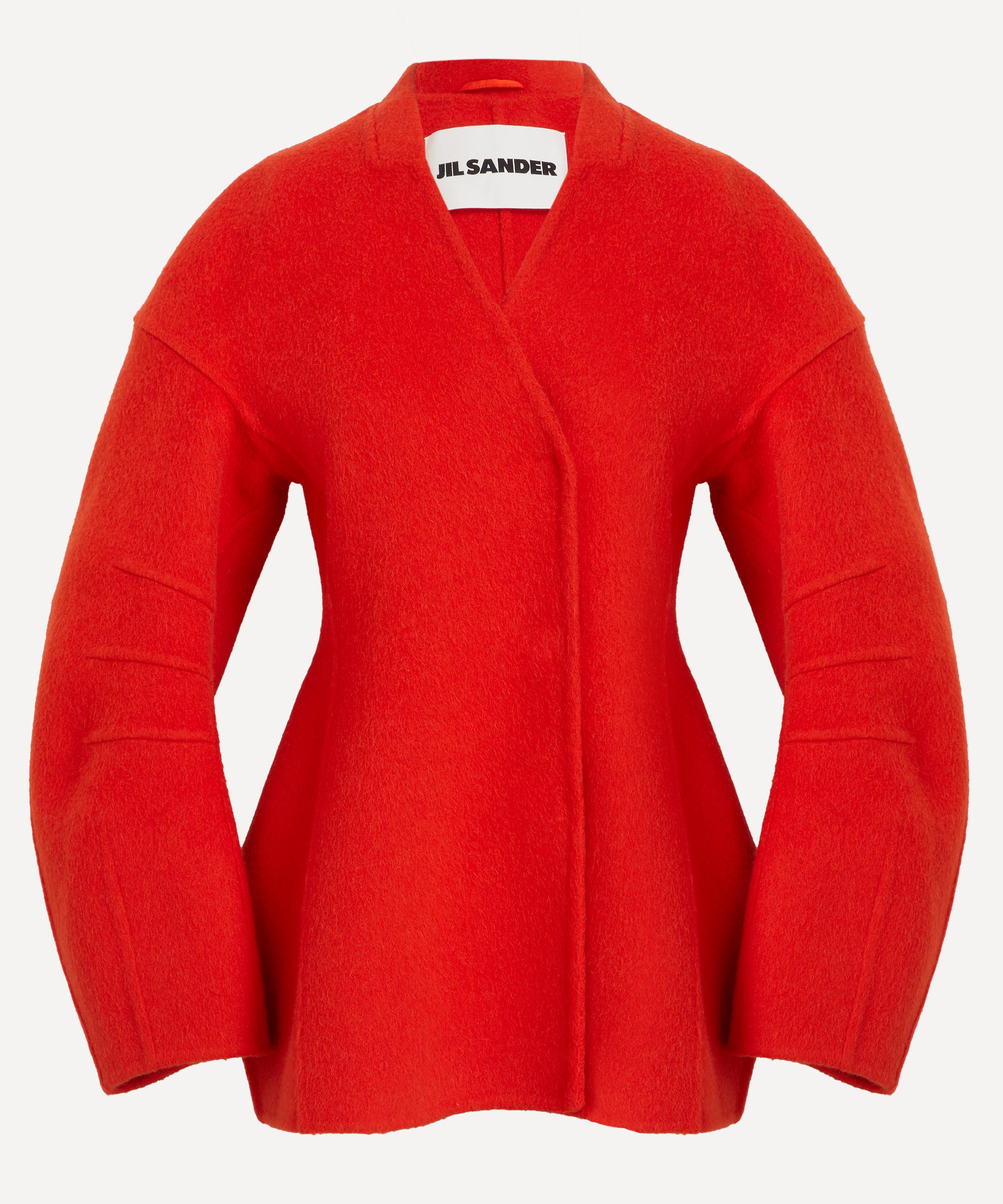 Jil Sander - Red Sculpted Wool-Blend Jacket  image number 0