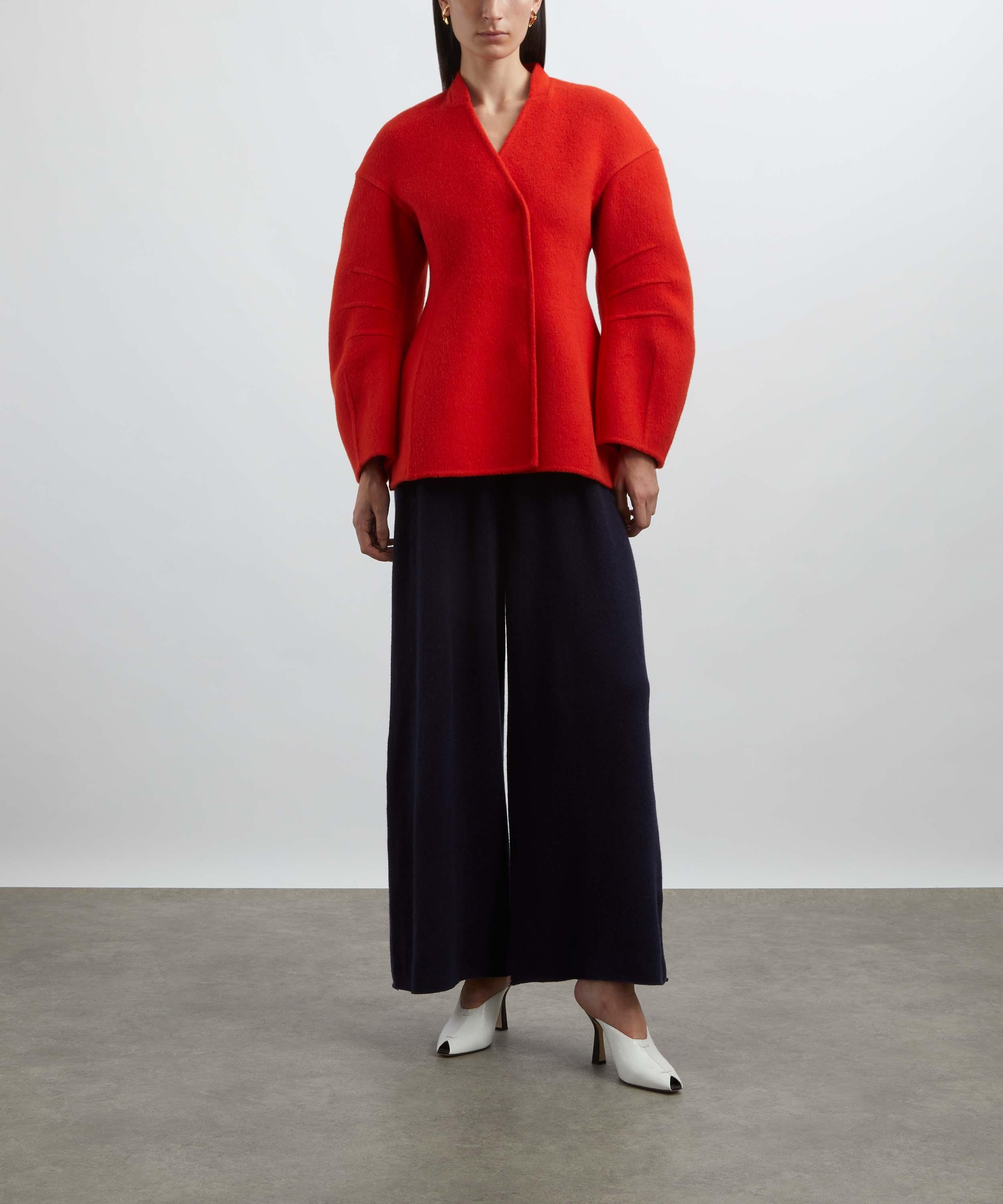 Jil Sander - Red Sculpted Wool-Blend Jacket  image number 1