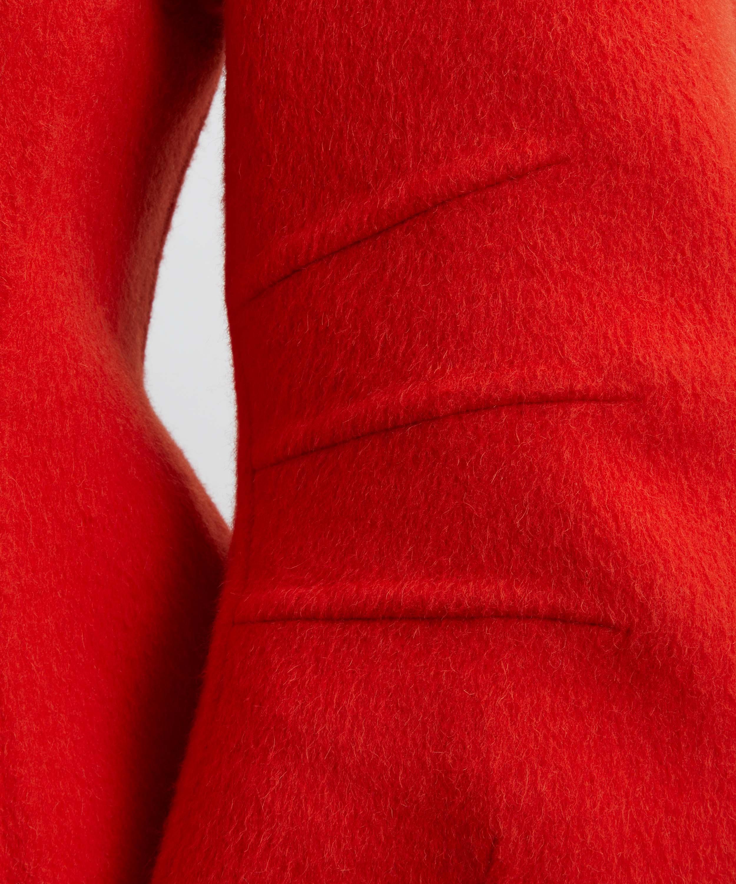 Jil Sander - Red Sculpted Wool-Blend Jacket  image number 4