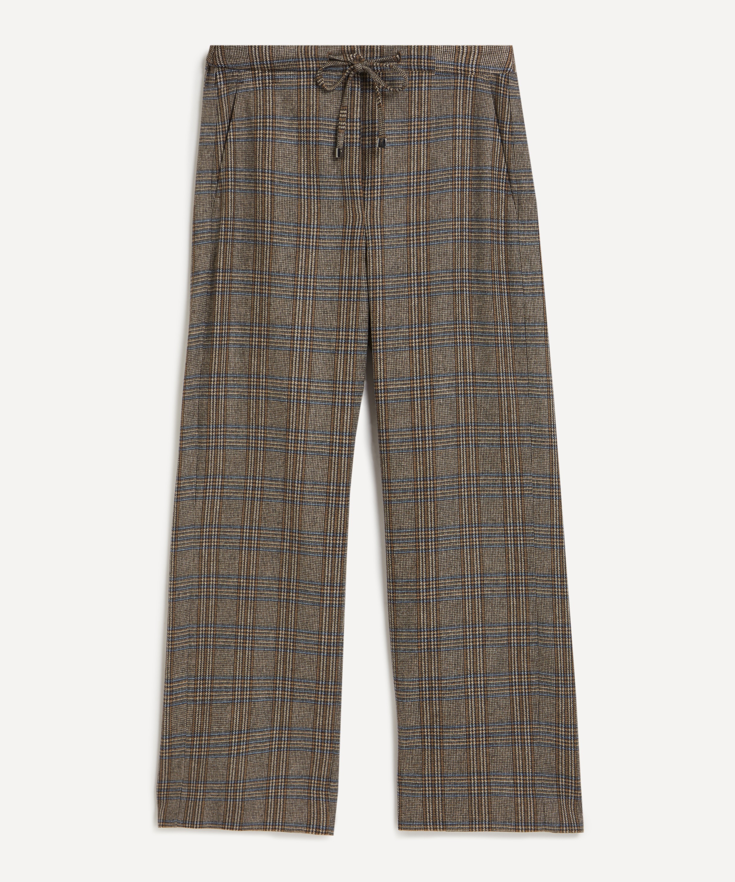 S Max Mara Letizia Checked Wool-Blend Trousers | Liberty