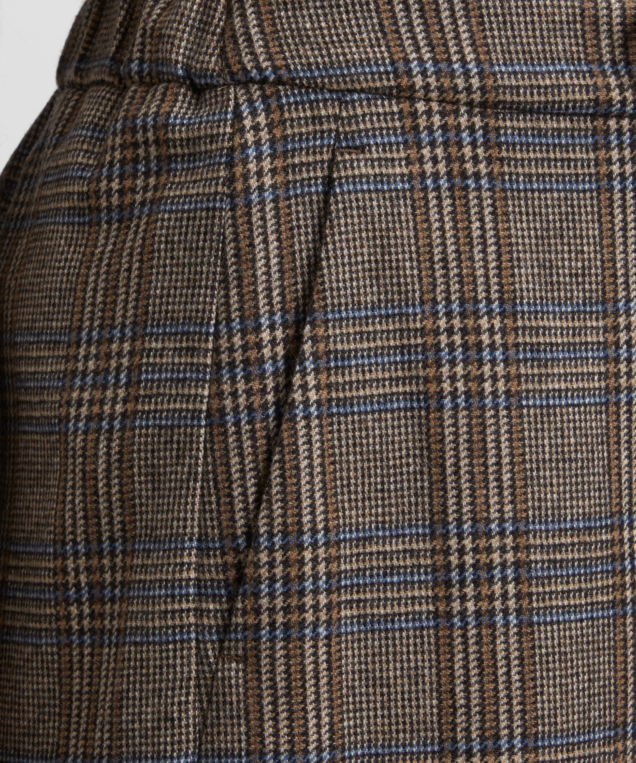 S Max Mara - Letizia Checked Wool-Blend Trousers image number 4