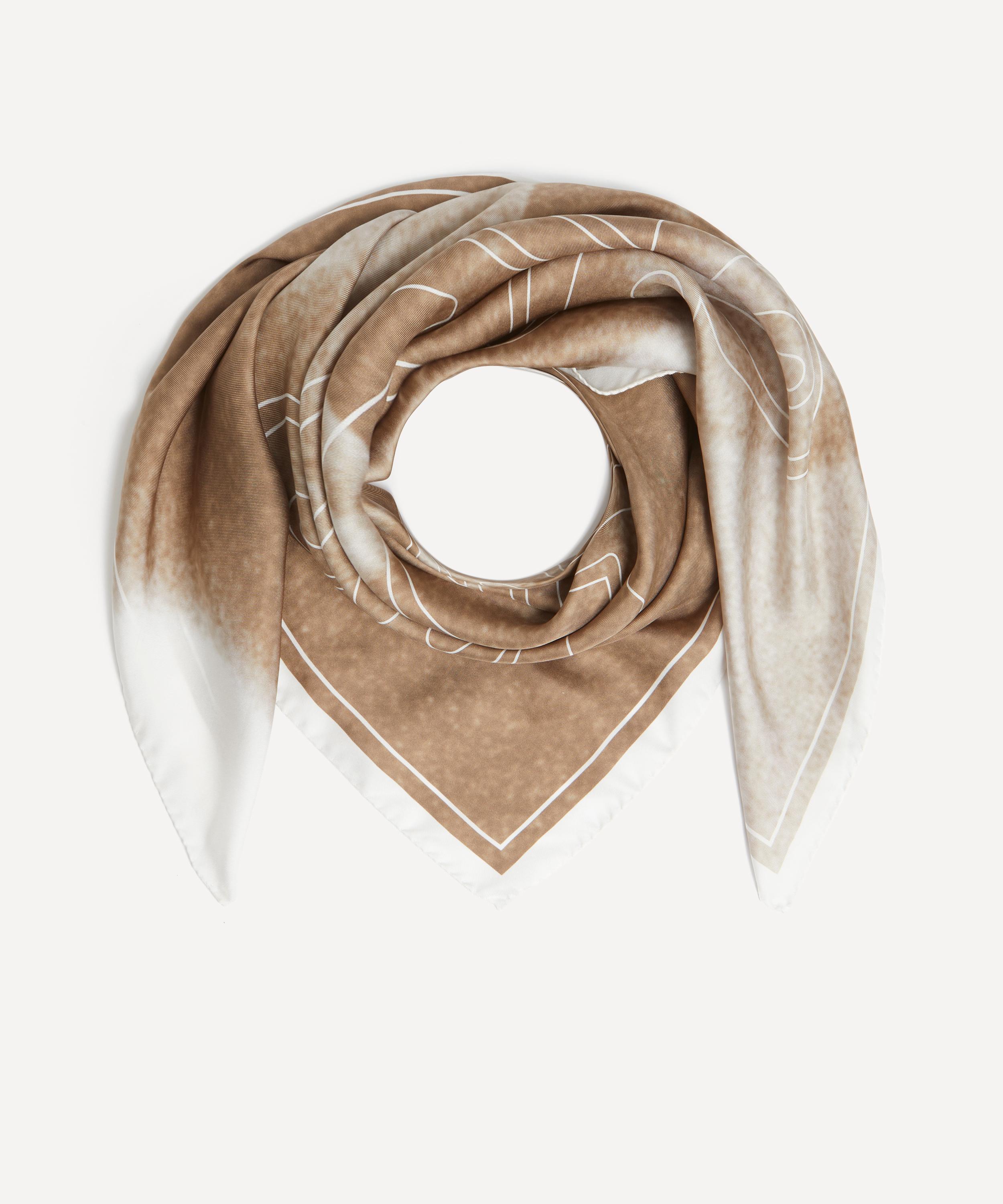 Max Mara - Carre 90 Stole Logo-Jacquard Silk Scarf image number 0