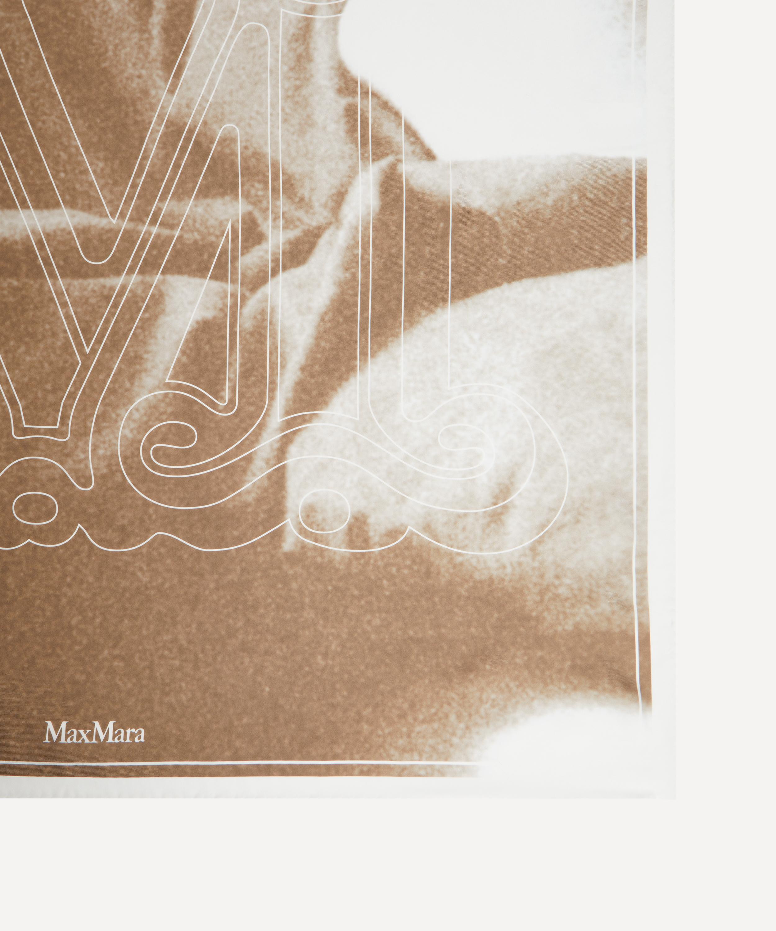Max Mara - Carre 90 Stole Logo-Jacquard Silk Scarf image number 2