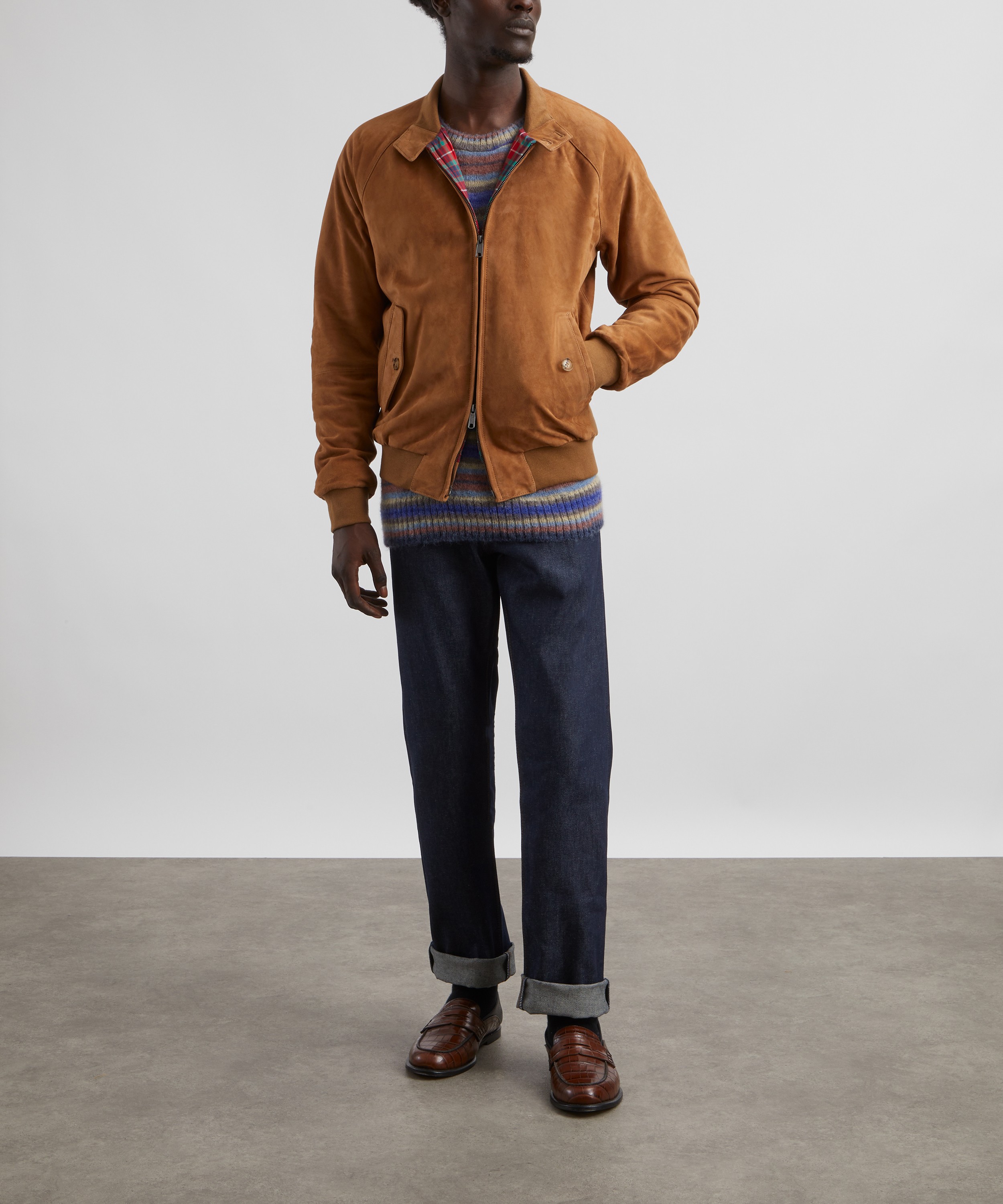 Baracuta - G9 Suede Harrington Jacket image number 1