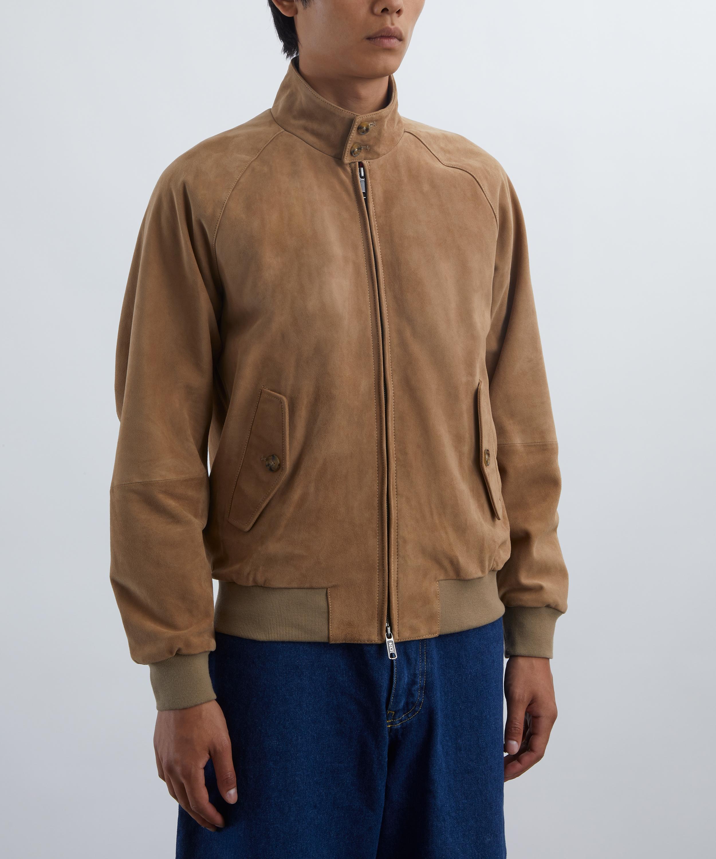 【DEARMINE】Cozy Suede Harringtion Jacket Reiss Suede Harrington Jacket in Chocolate Brown | REISS