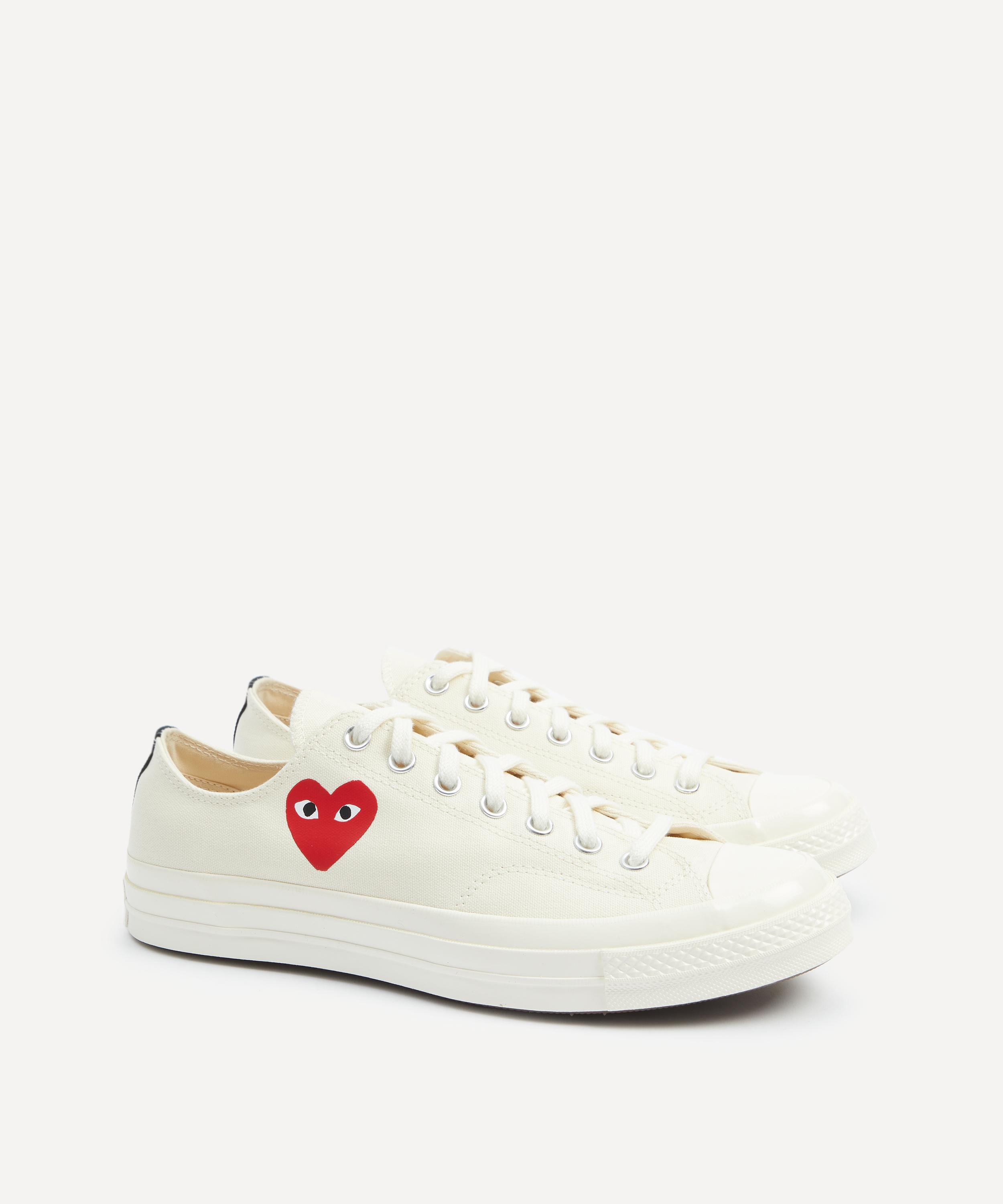 Comme des Garcons Play x Converse PLAY Chuck 70 Small Heart Low Top Trainers Liberty