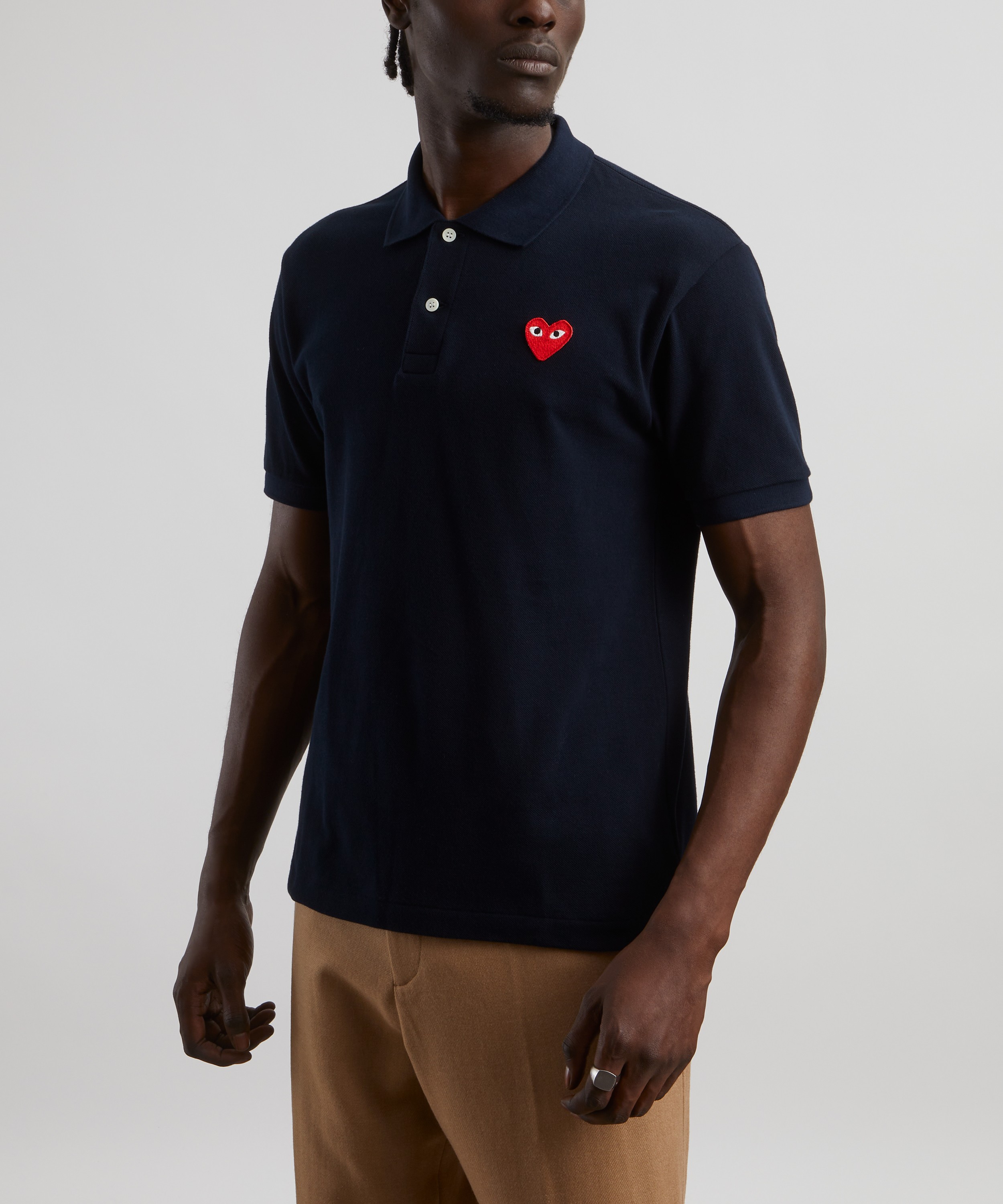 Comme des Garçons Play - Red Heart Polo Shirt image number 2