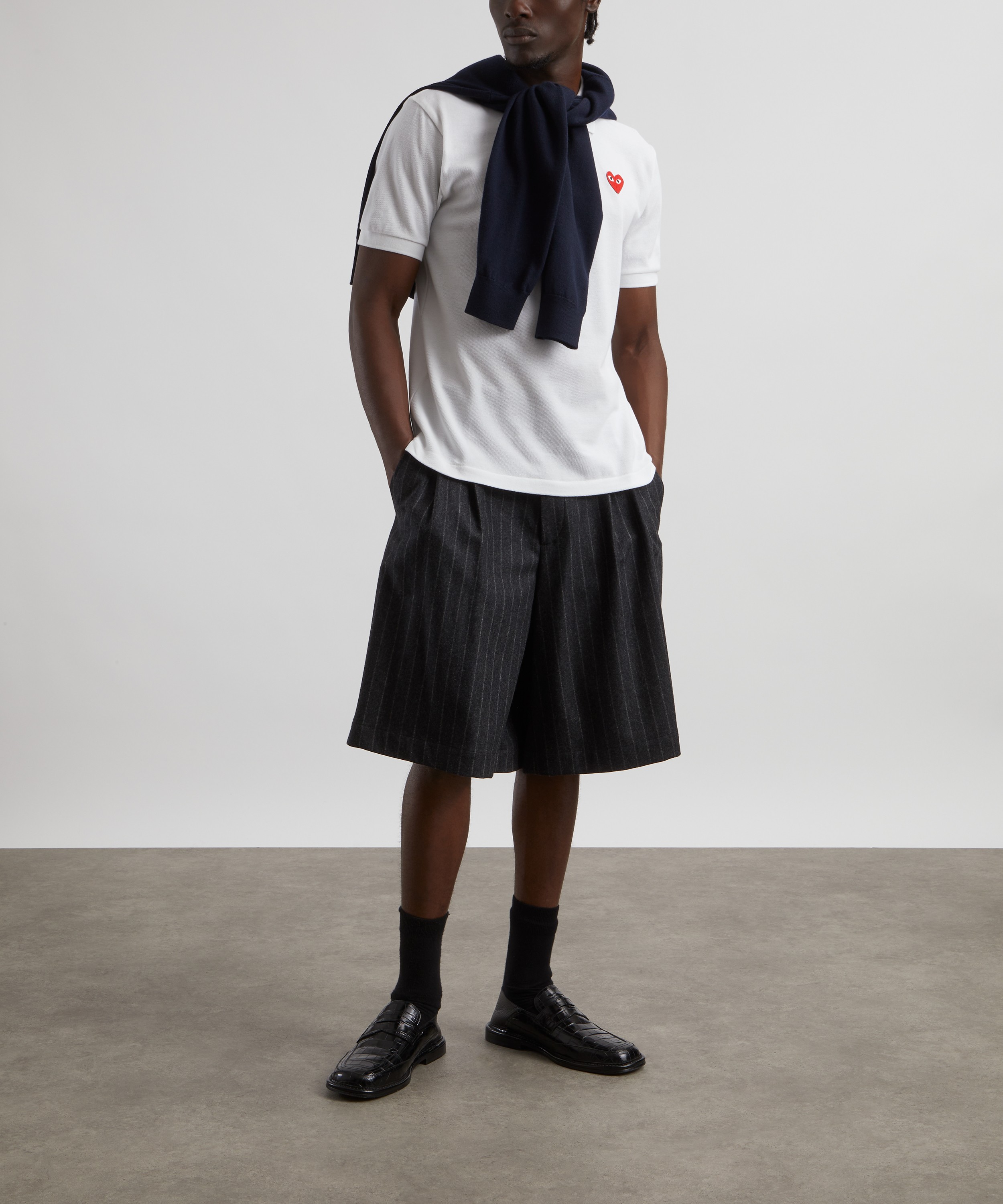 Comme des Garçons Play - Red Heart Polo Shirt image number 1