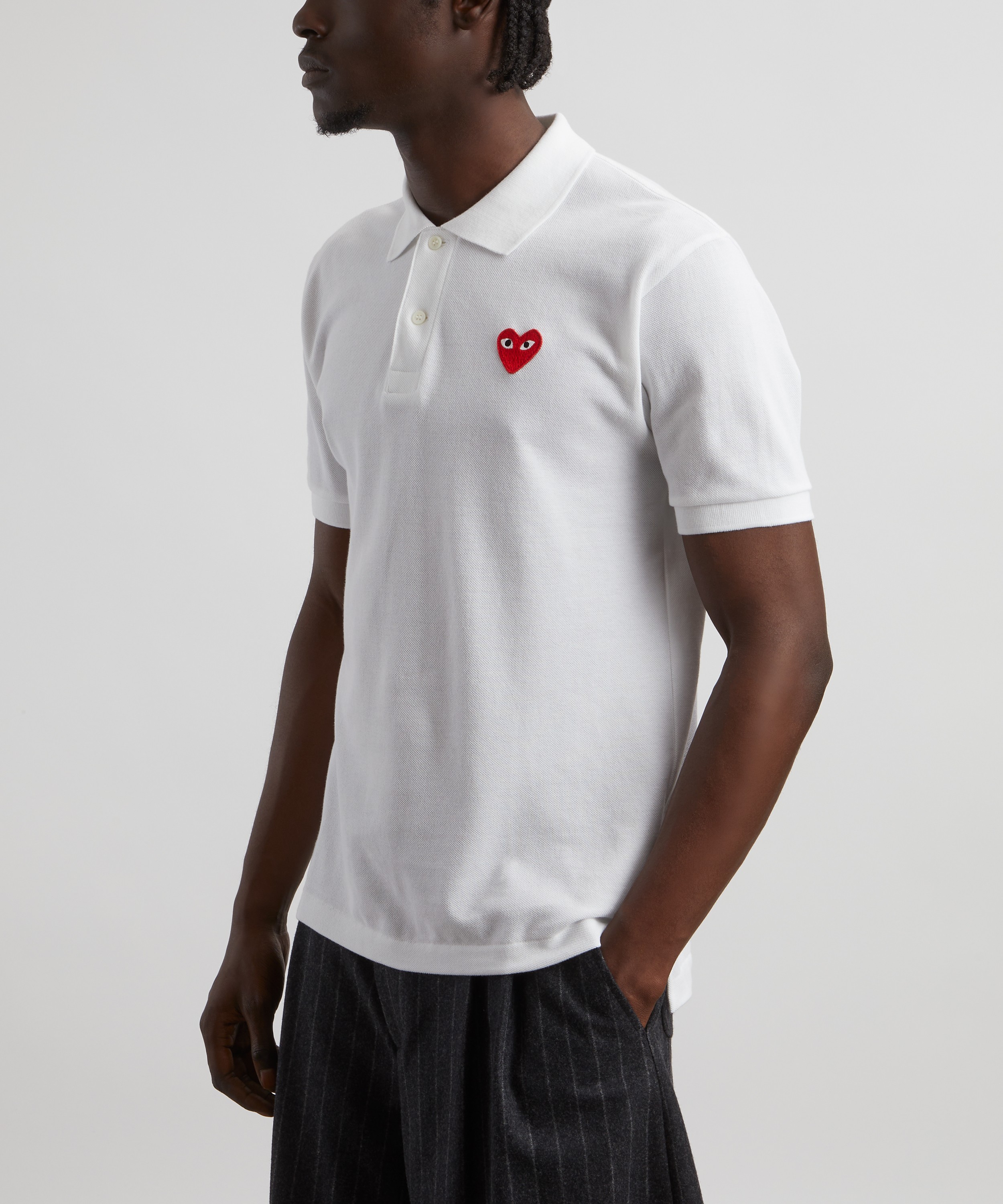 Comme des Garçons Play - Red Heart Polo Shirt image number 2