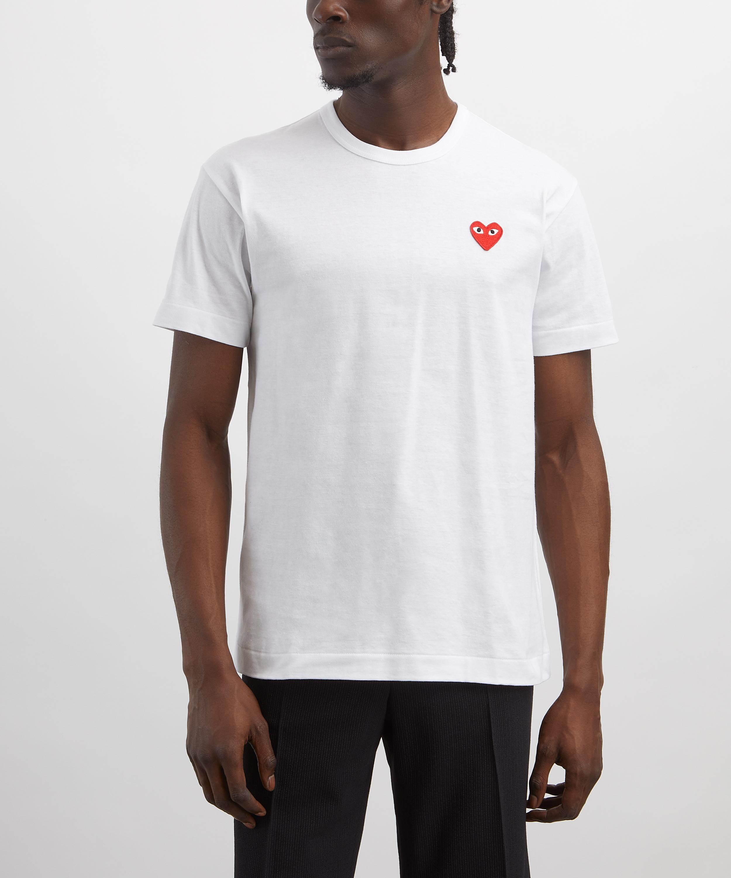 Comme des Garçons Play - Red Heart Logo T-Shirt image number 2