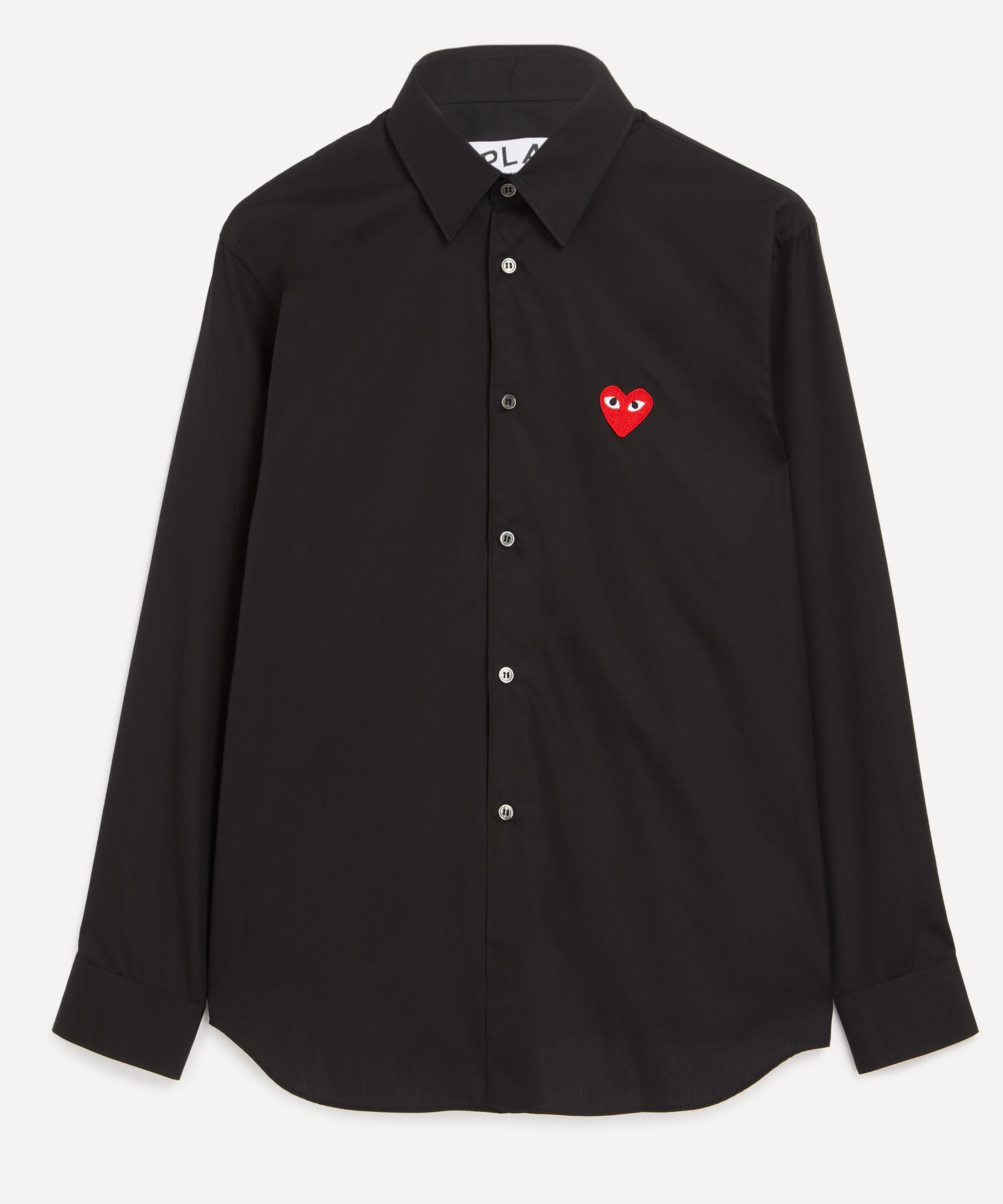 Comme des Garçons Play - Heart Logo Patch Cotton Shirt image number 0