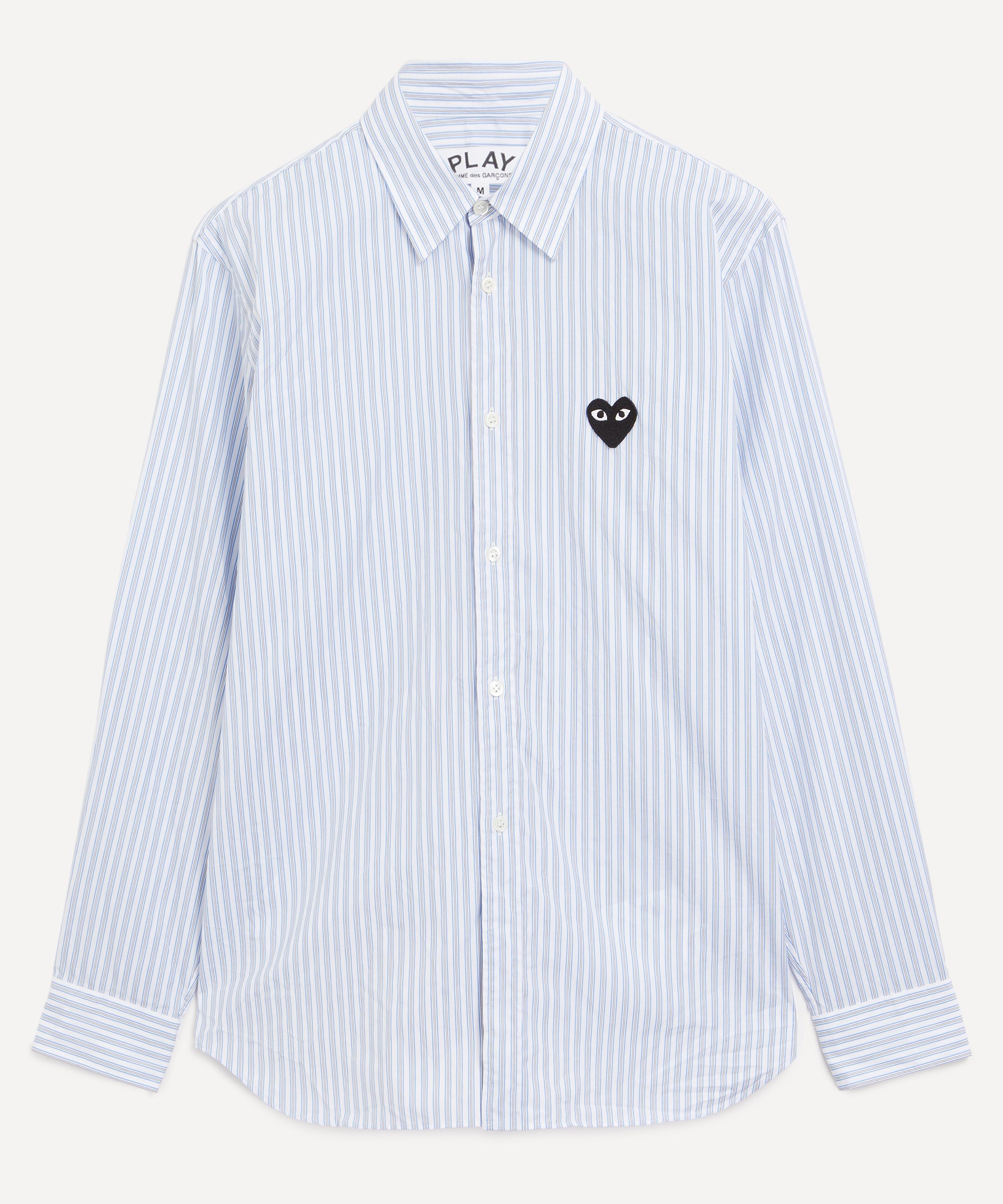 Comme des Garçons Play - Multi-Stripe Black Heart Shirt