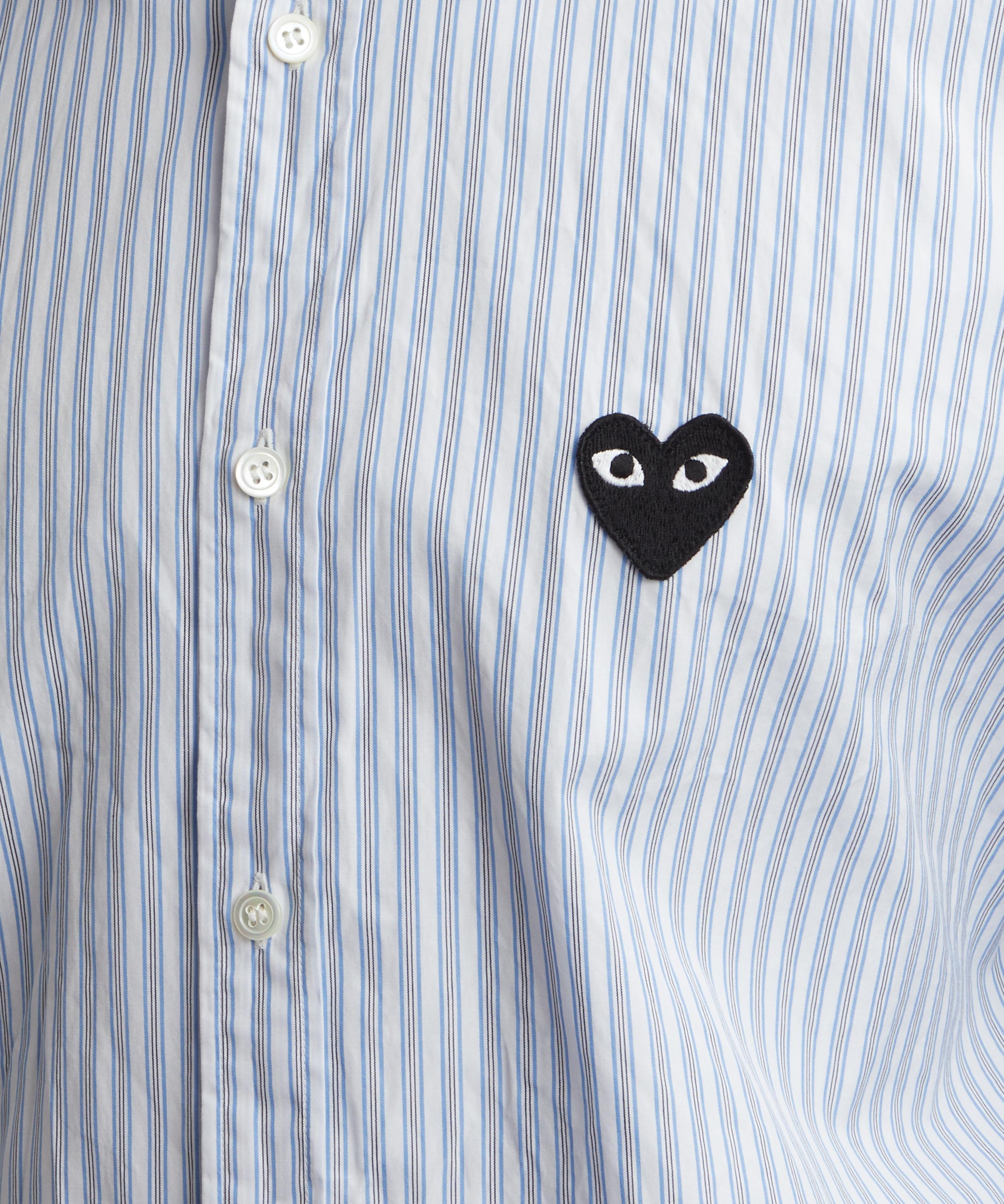 Comme des Garçons Play - Multi-Stripe Black Heart Shirt image number 4