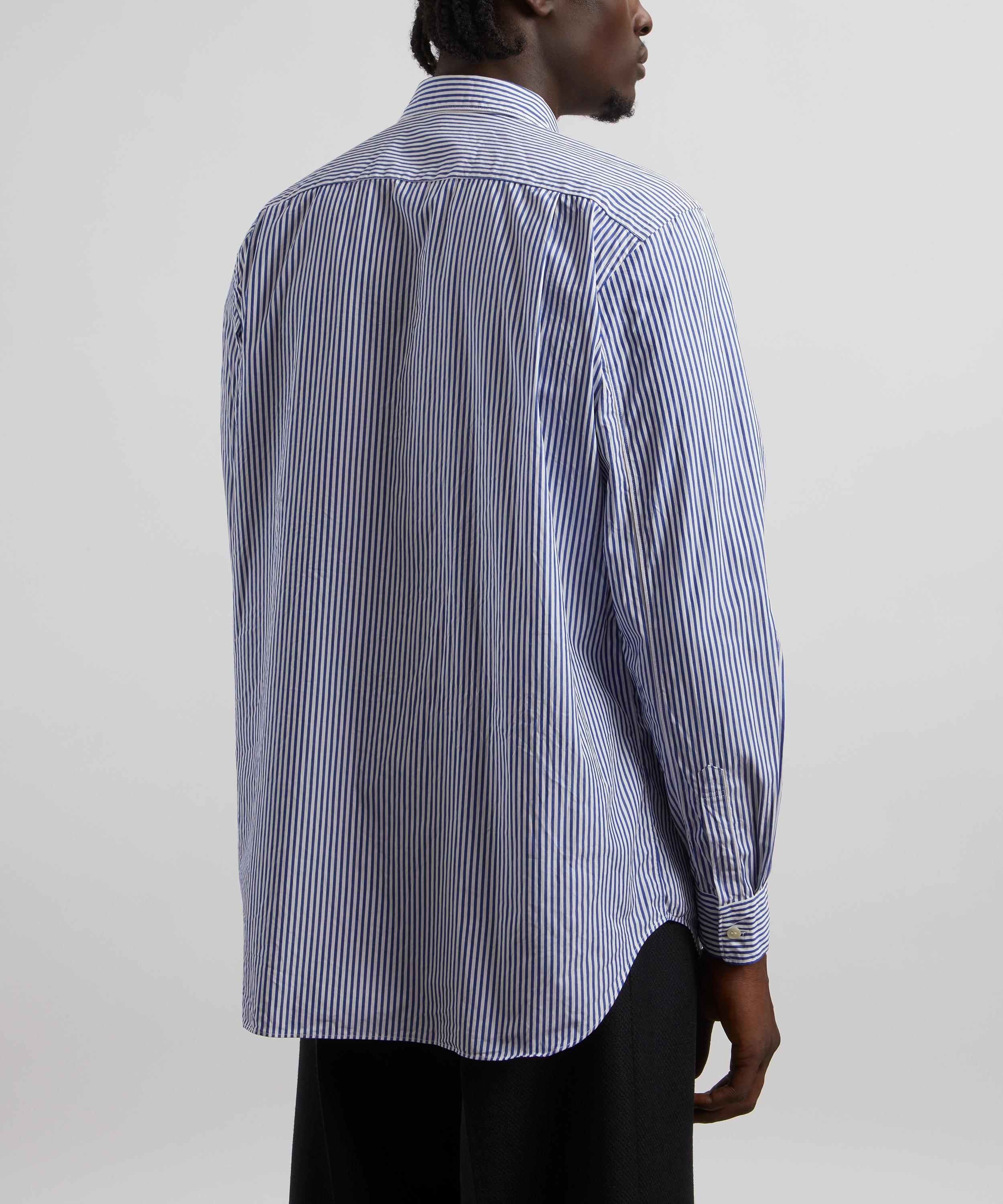 Comme des Garçons Play - Blue Striped Black Heart Shirt image number 3