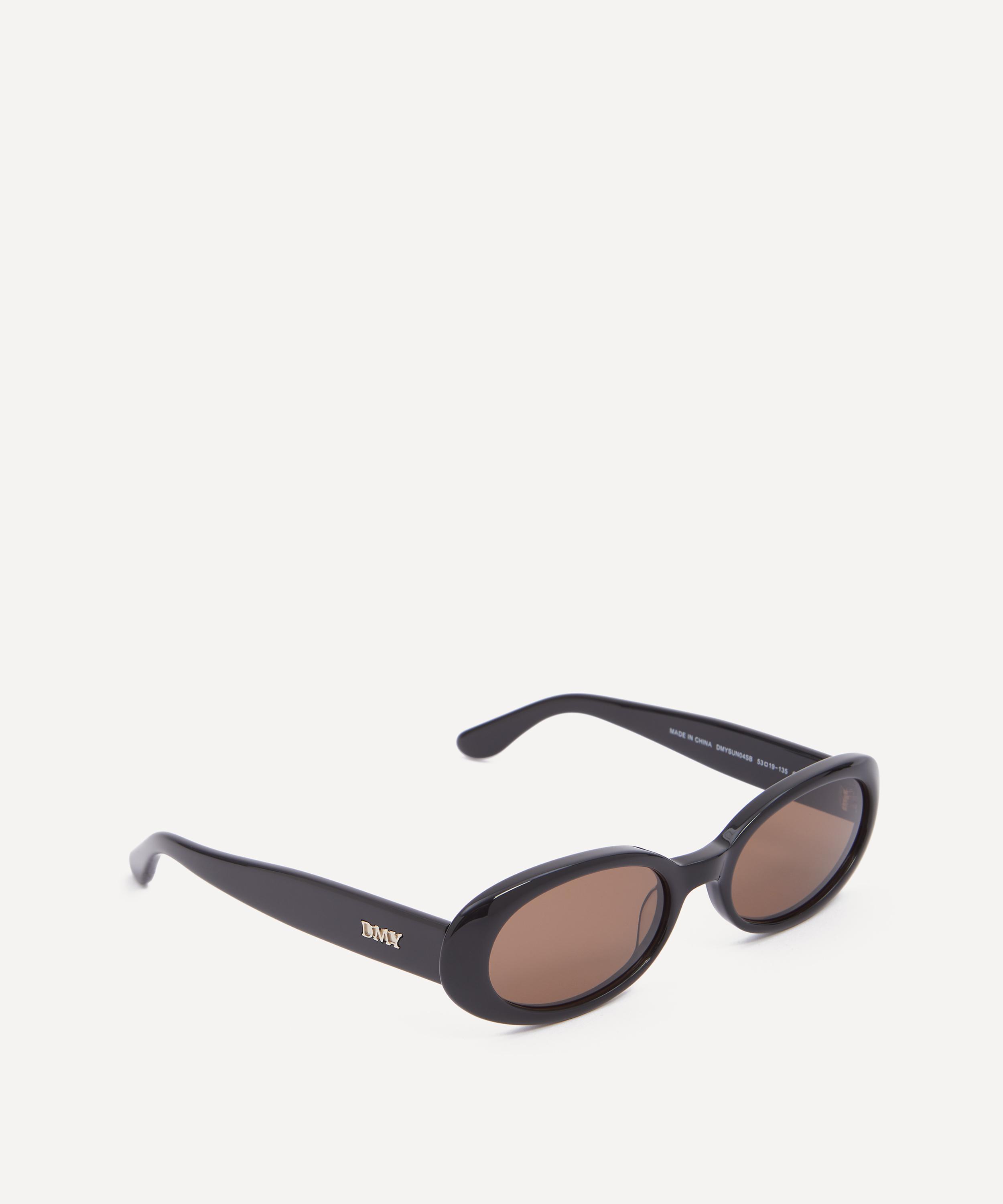DMY Studios - Valentina Black Oval Sunglasses image number 2