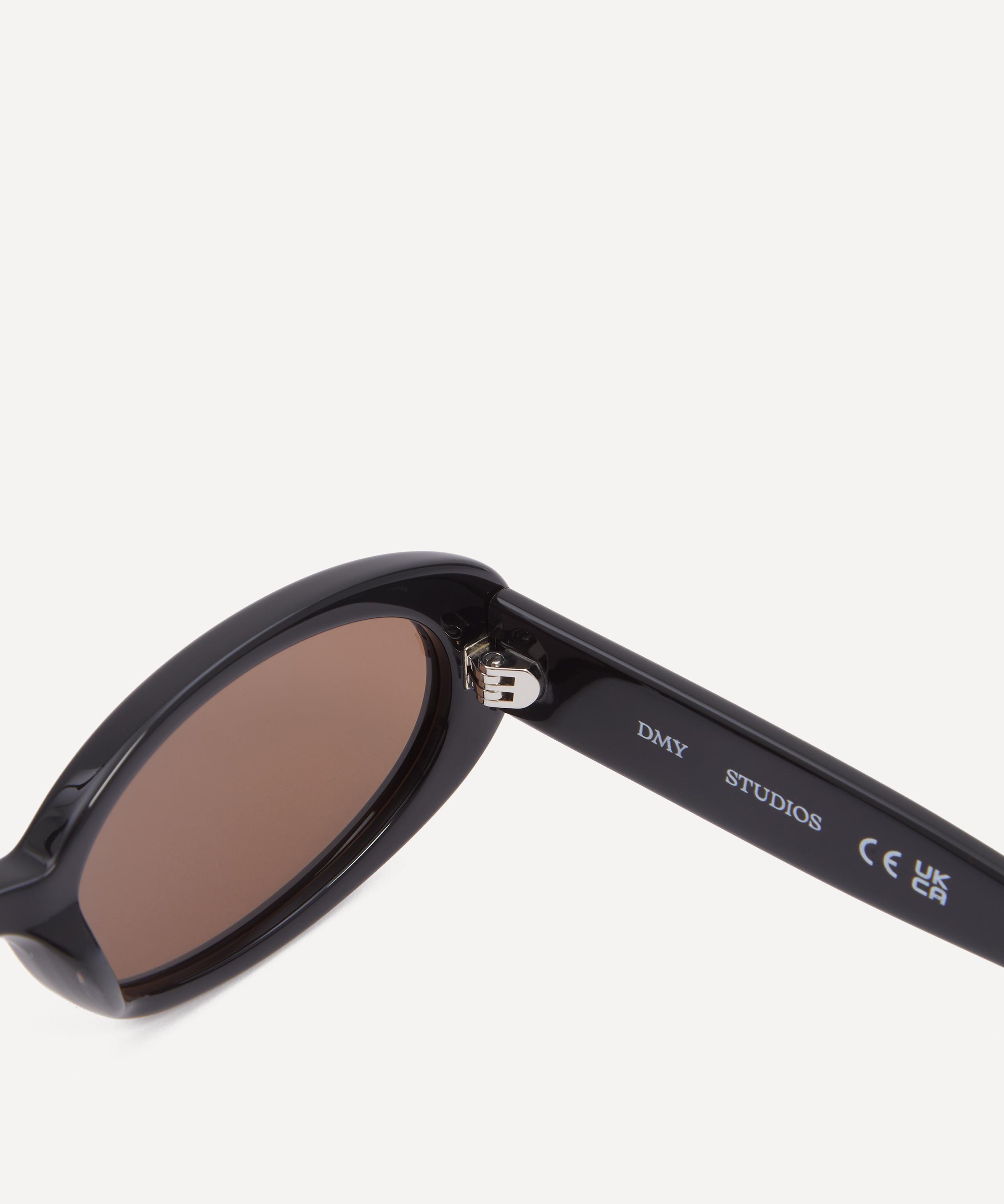 DMY Studios - Valentina Black Oval Sunglasses image number 2