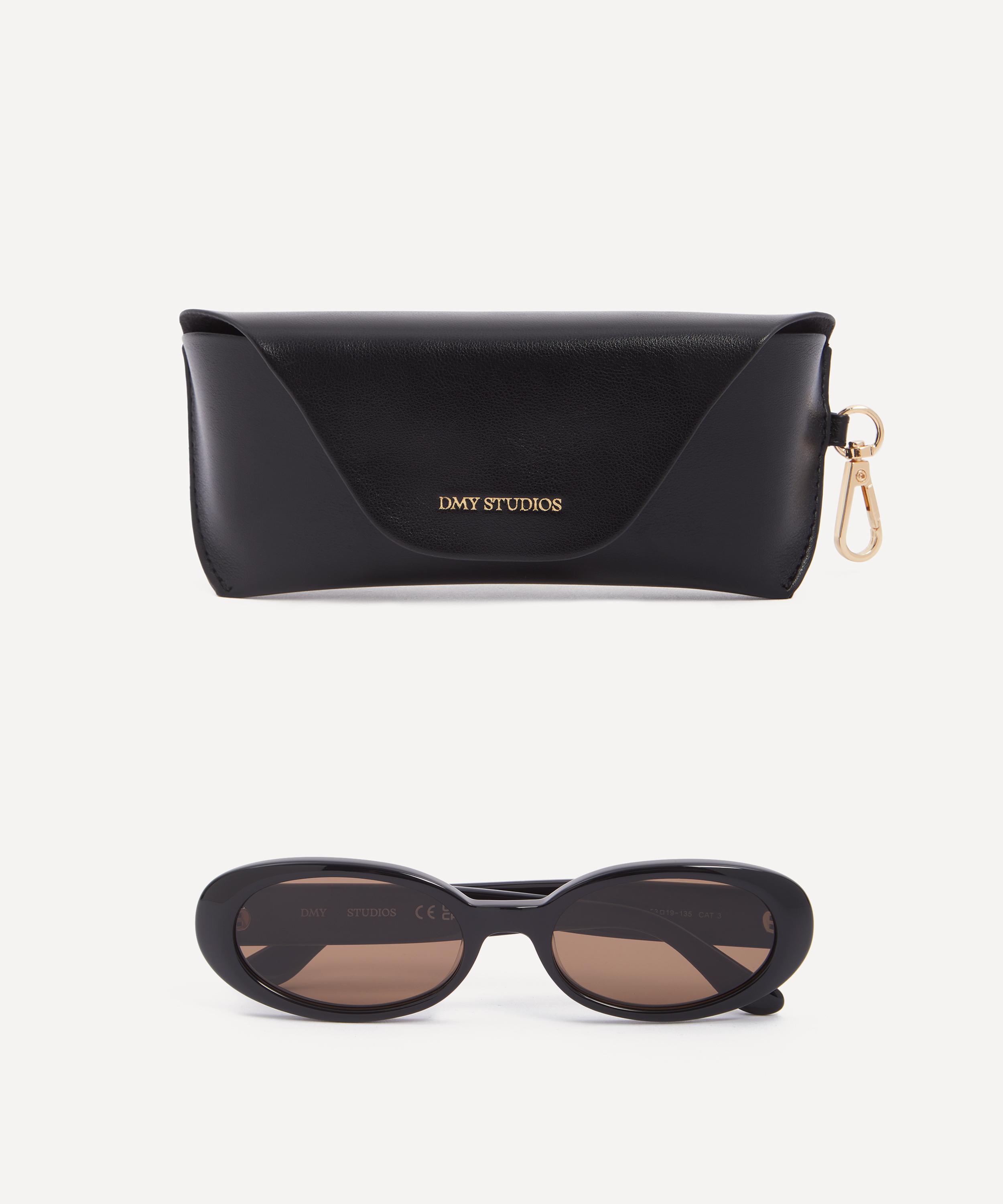 DMY Studios - Valentina Black Oval Sunglasses image number 4