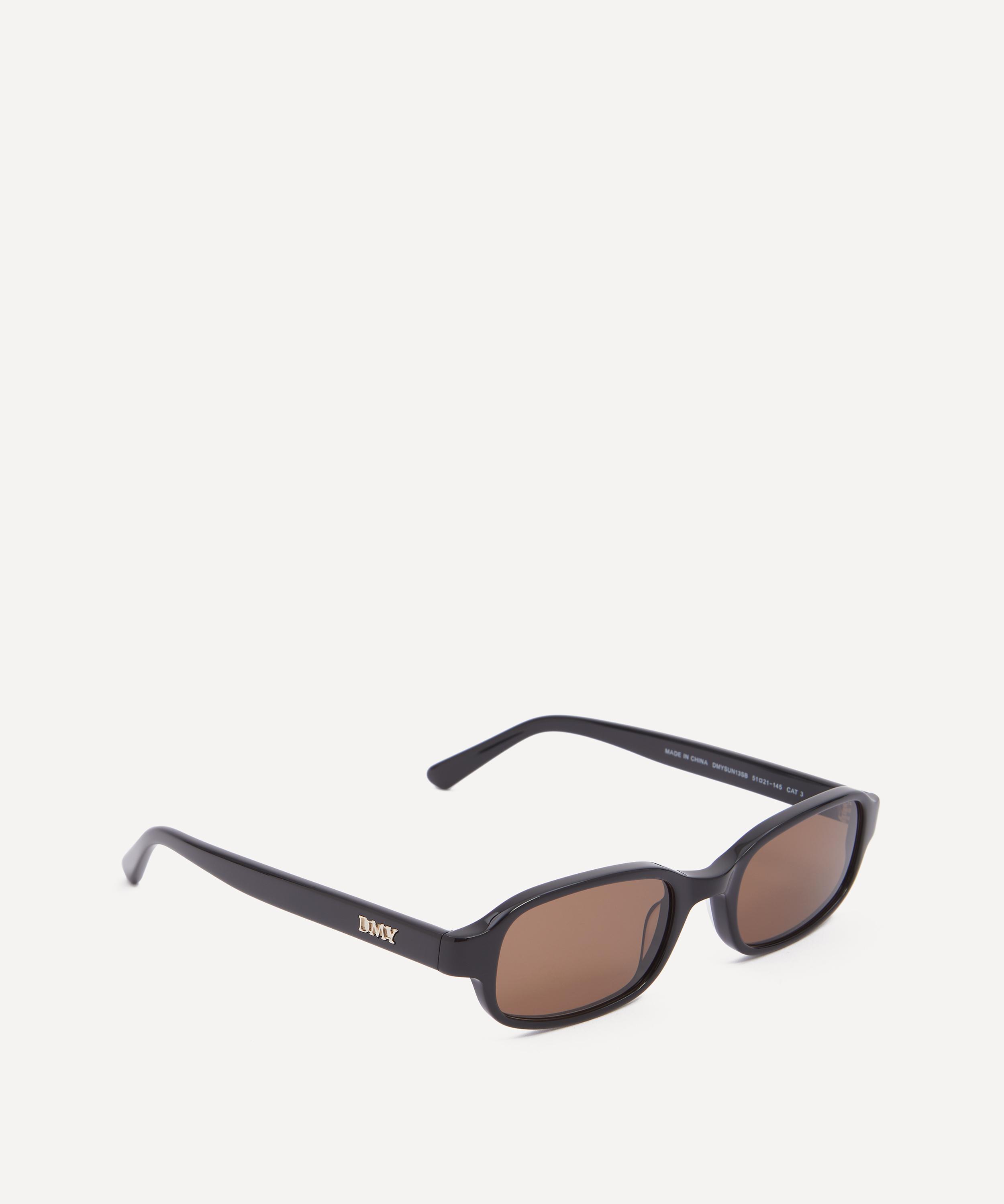 DMY Studios - Margot Black Rectangle Sunglasses image number 2