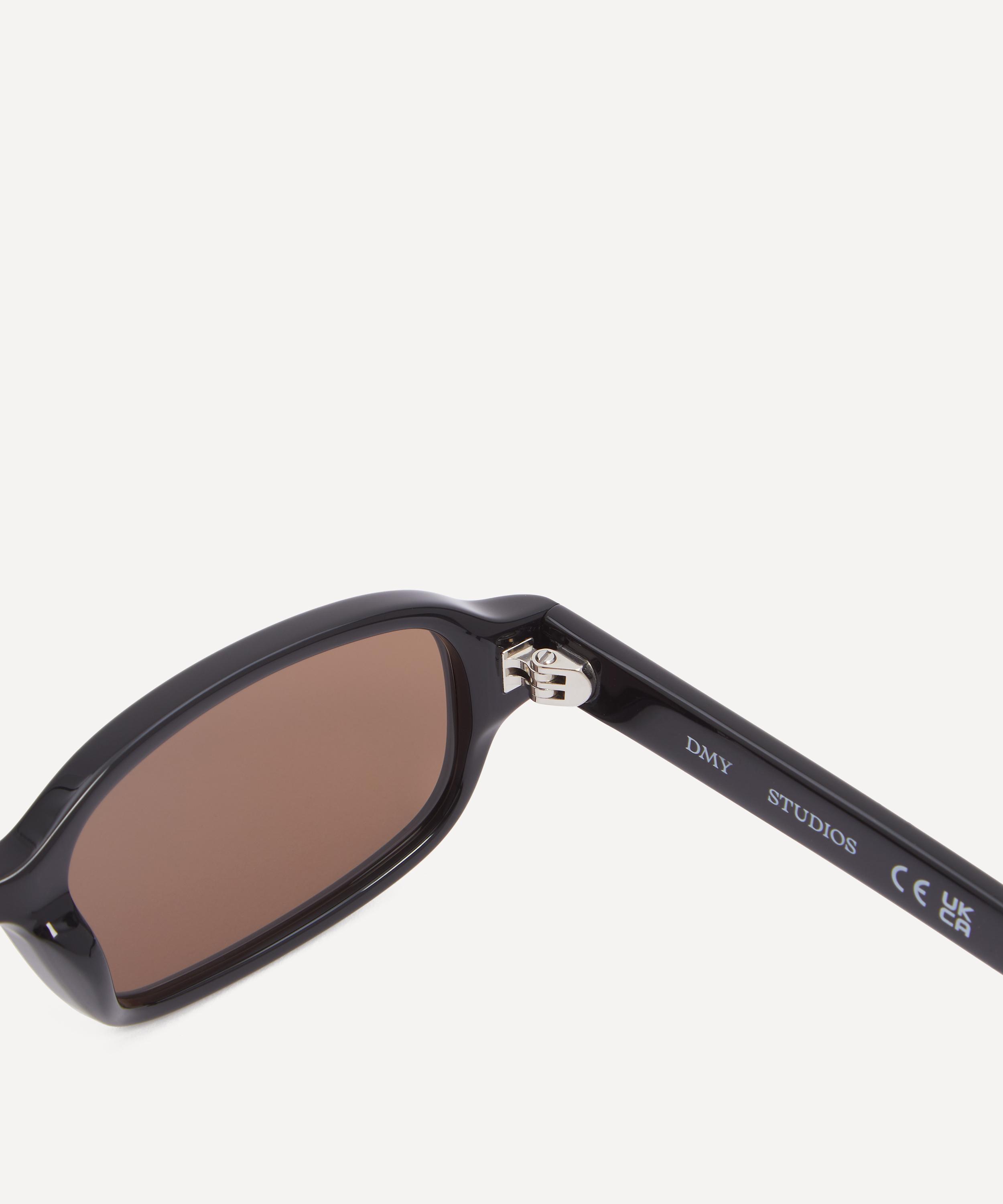 DMY Studios - Margot Black Rectangle Sunglasses image number 3