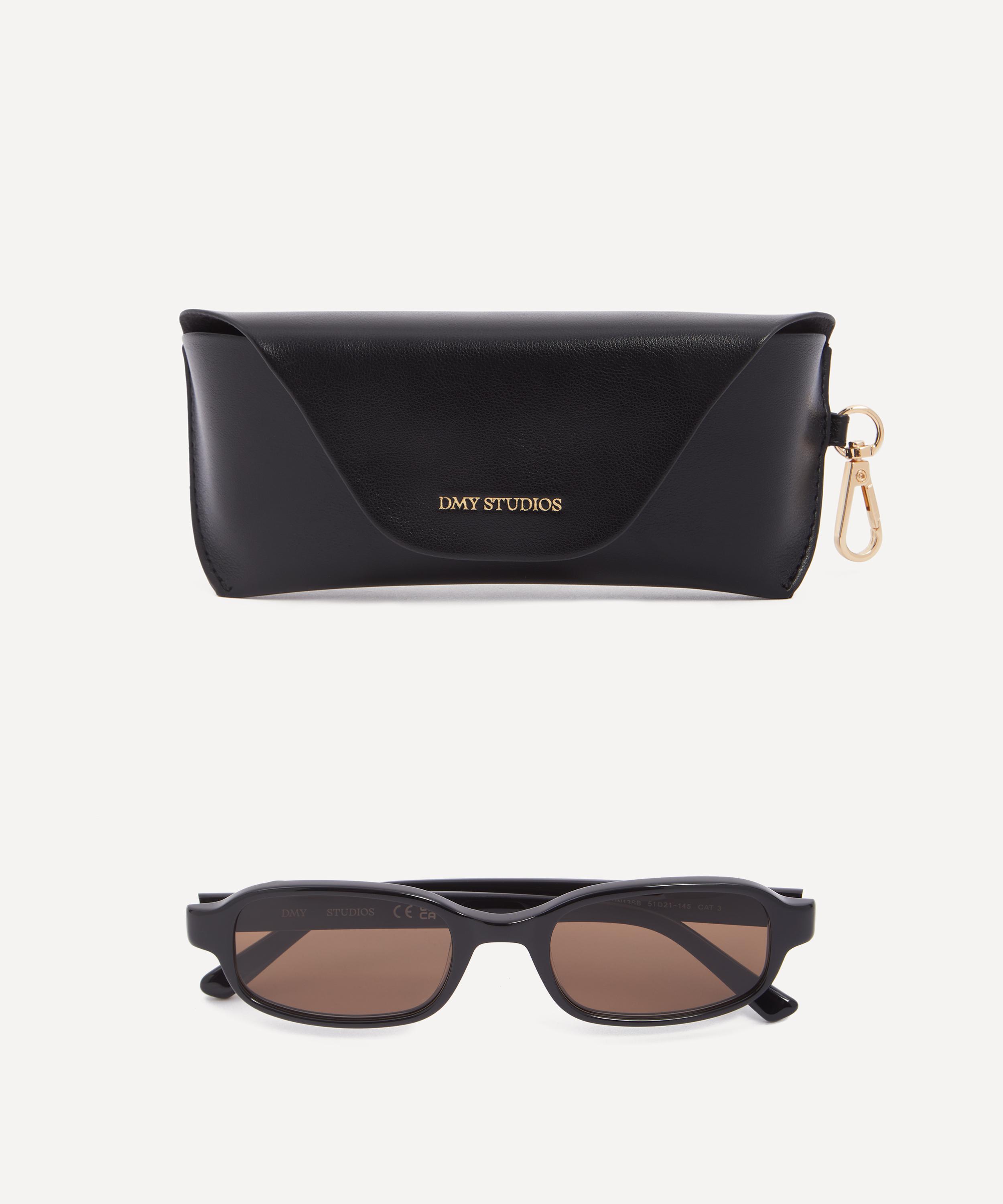 DMY Studios - Margot Black Rectangle Sunglasses image number 4