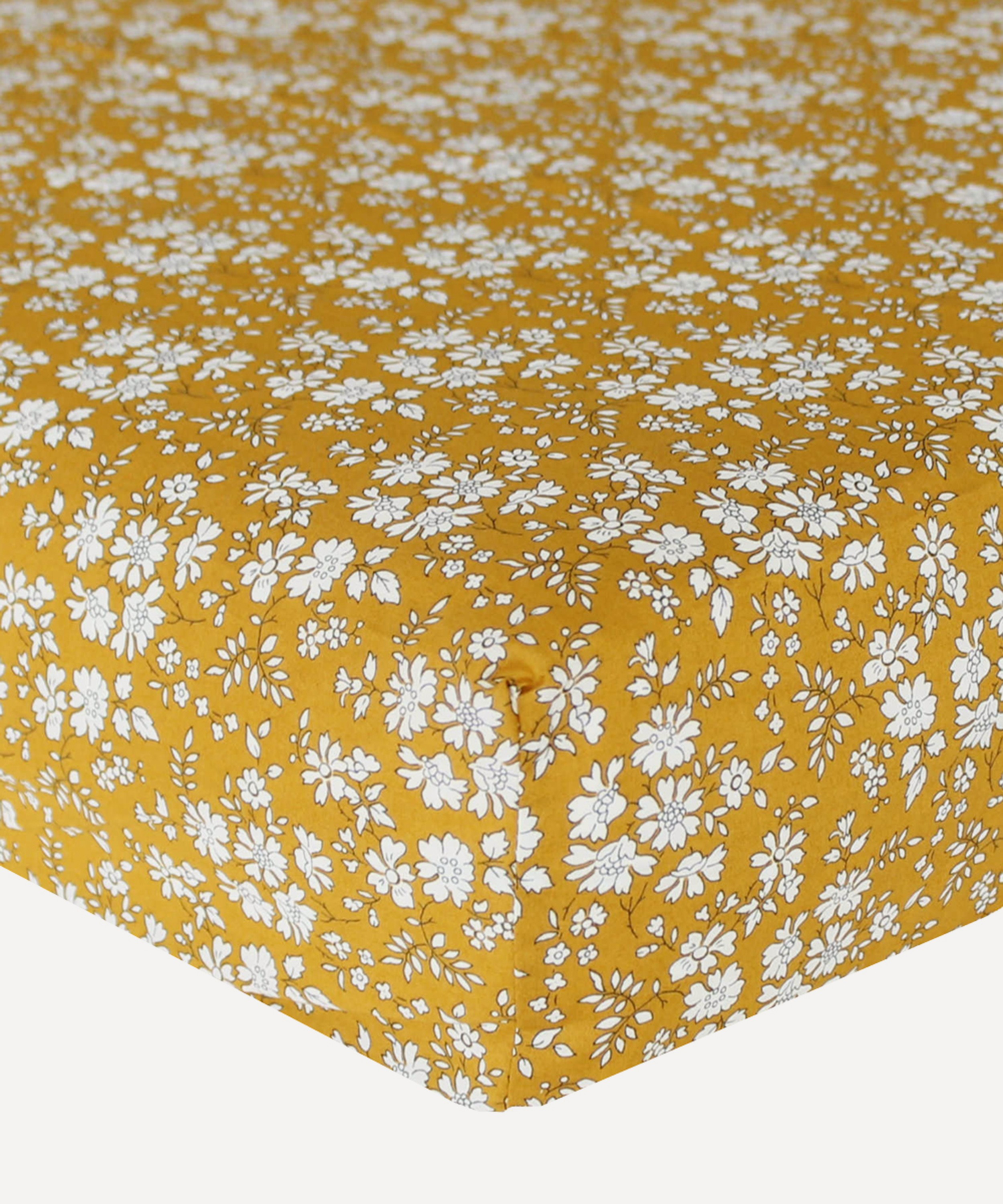 Coco & Wolf - Capel Mustard Tana Lawn™ Cotton Double Fitted Sheet