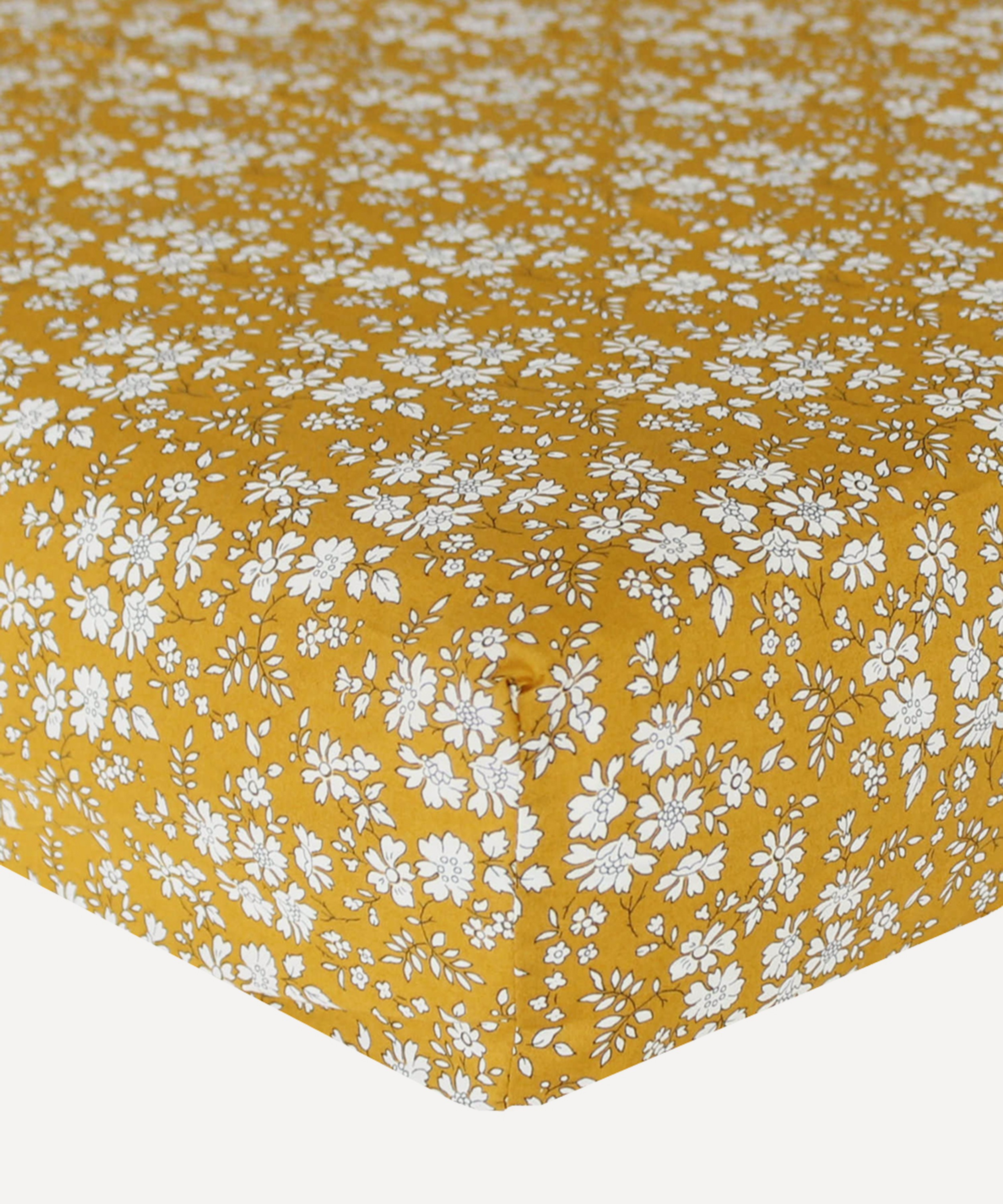 Coco & Wolf - Capel Mustard Tana Lawn™ Cotton Super King Fitted Sheet