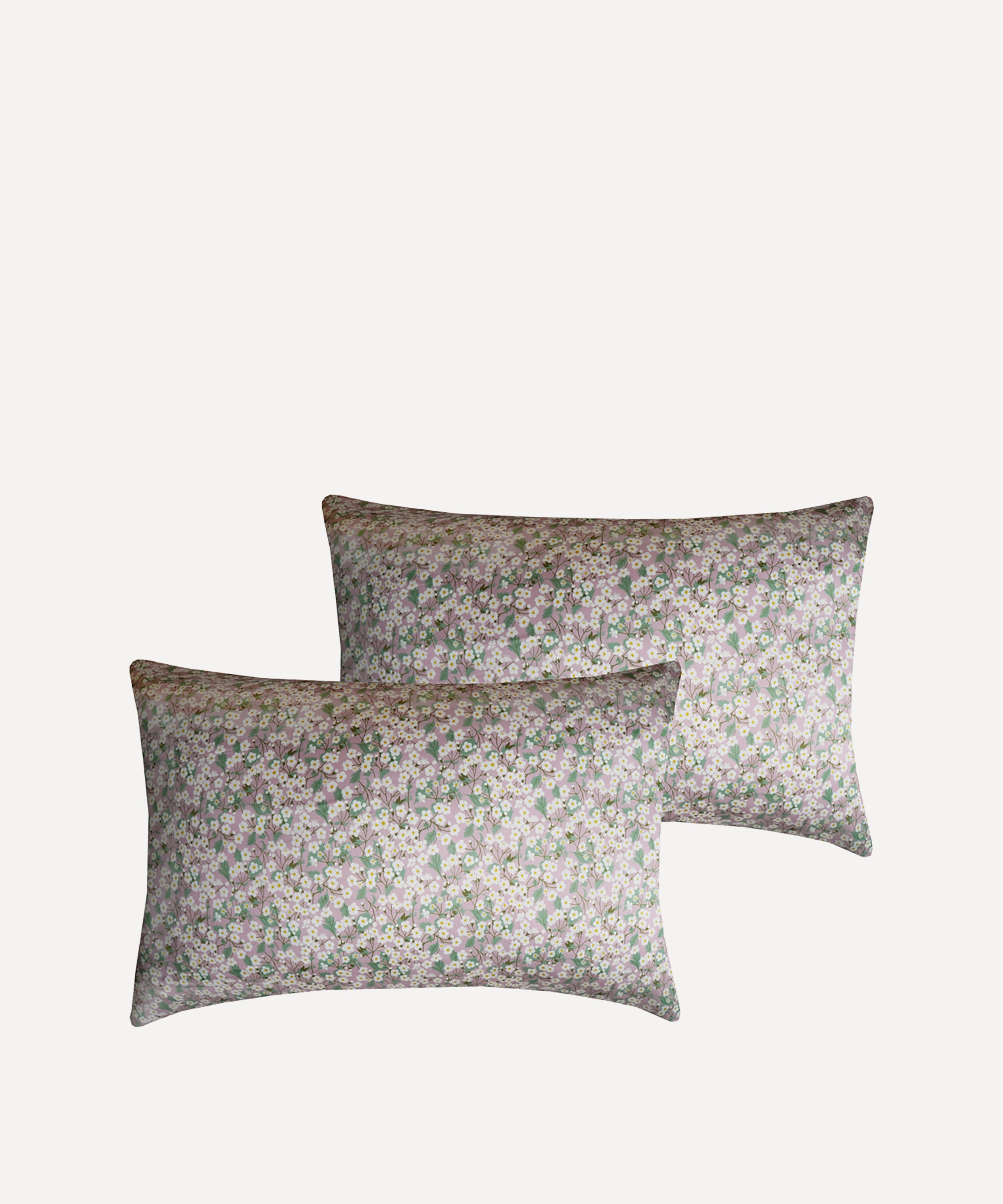 Coco & Wolf - Mitsi Powder Pink Silk Pillowcases Set of Two image number 0