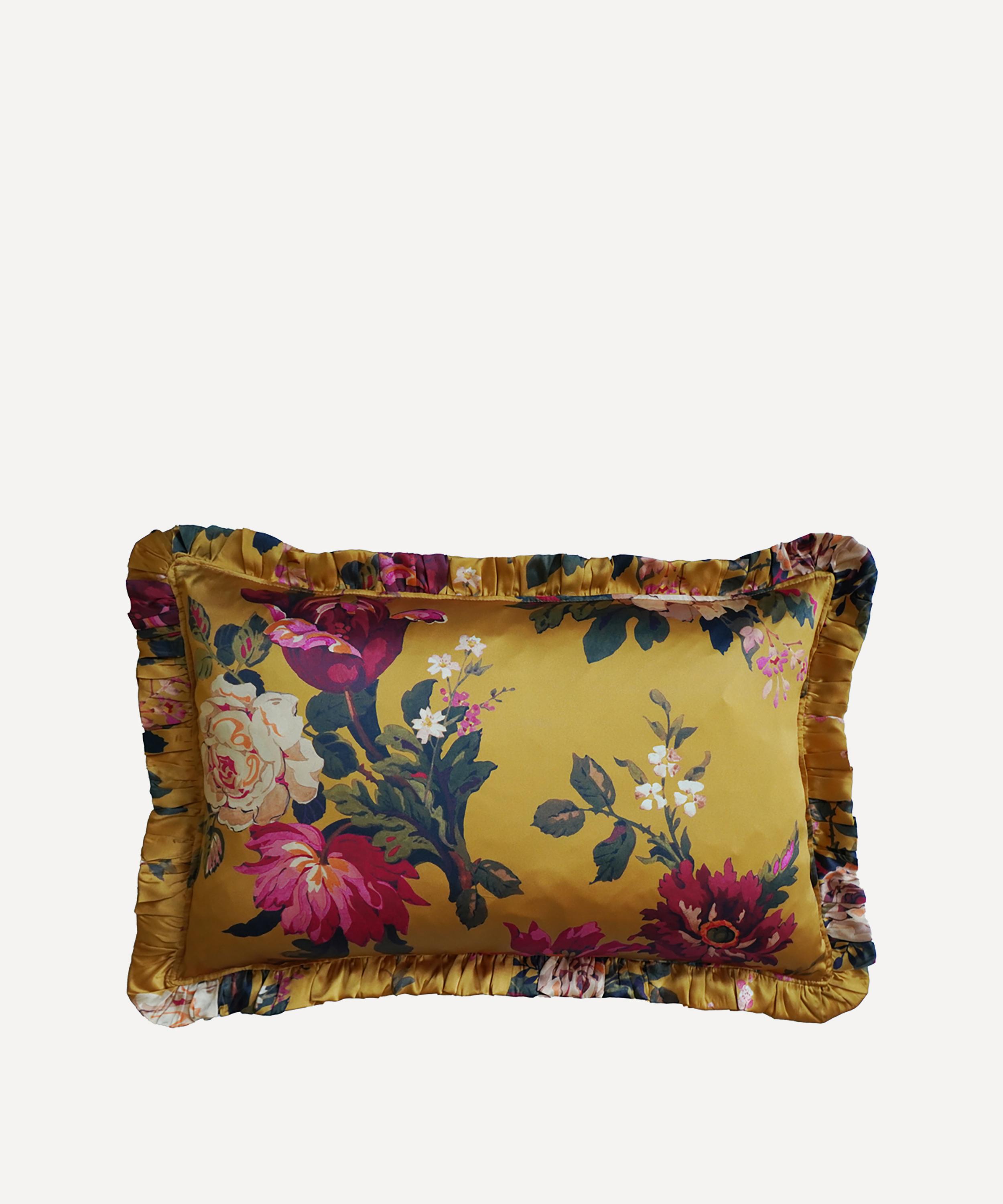 Coco & Wolf - Stately Kristina Silk Oblong Ruffle Cushion