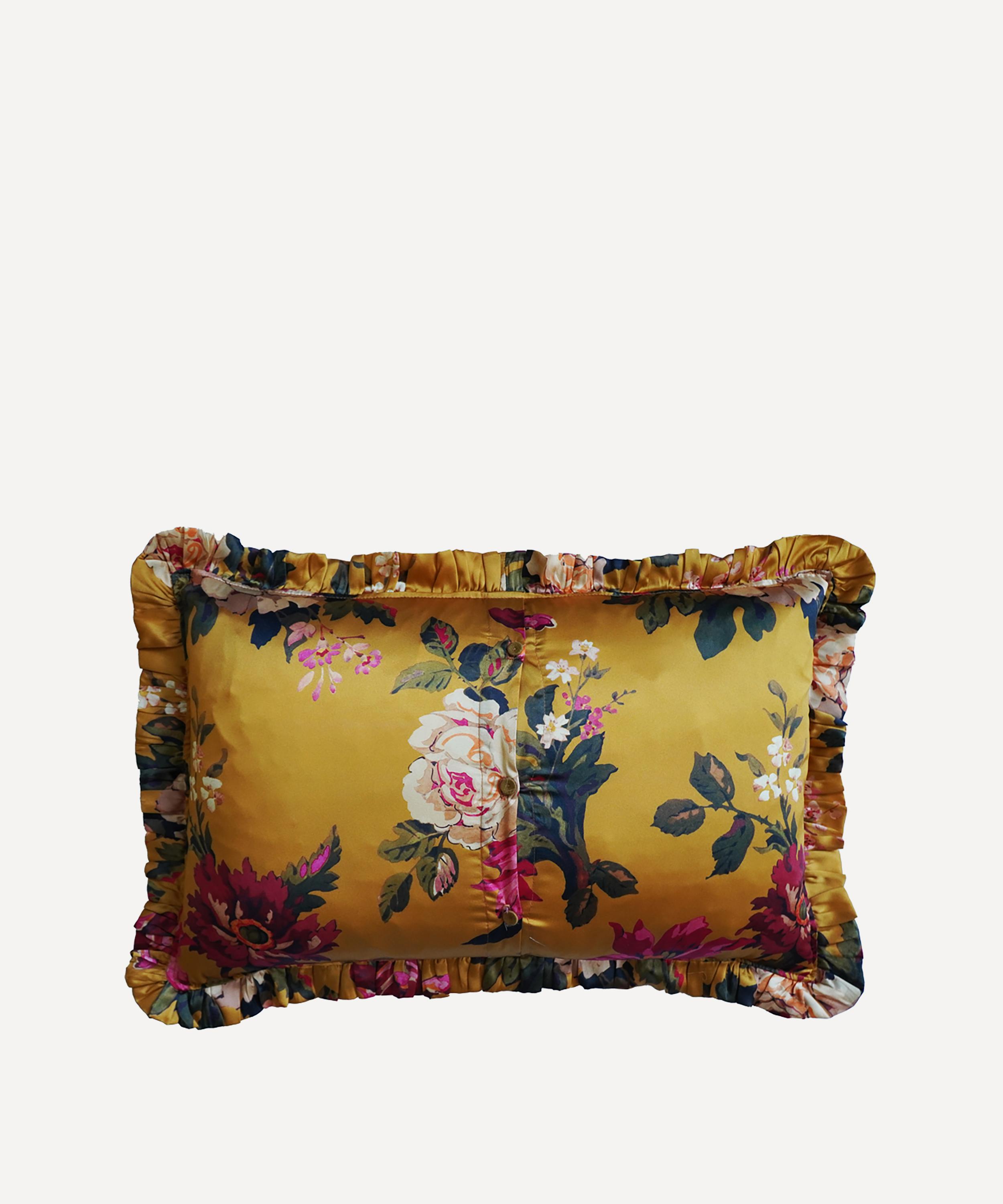 Coco & Wolf - Stately Kristina Silk Oblong Ruffle Cushion image number 3