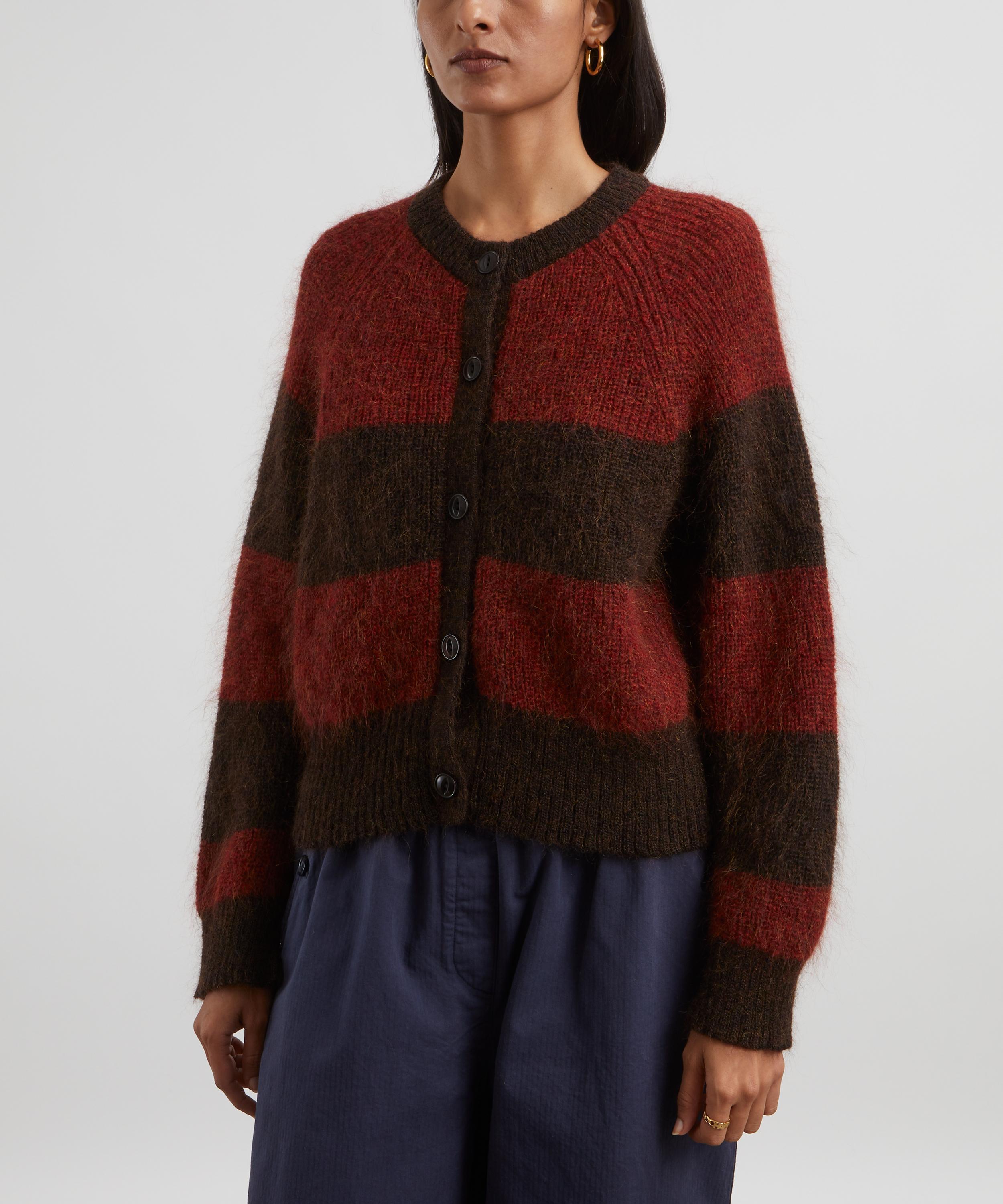 YMC - Foxtail Stripe Mohair-Blend Cardigan image number 3