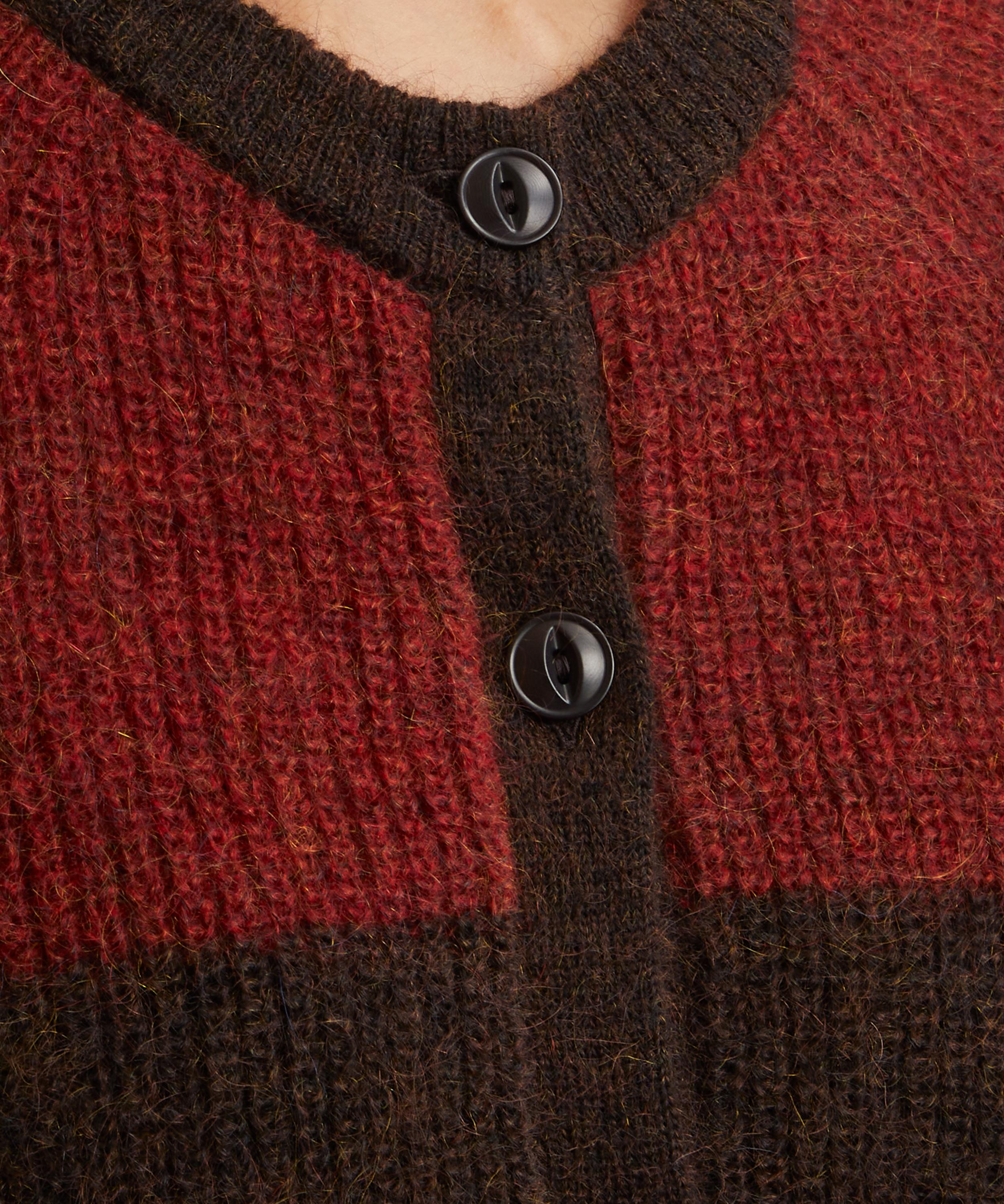 YMC - Foxtail Stripe Mohair-Blend Cardigan image number 4