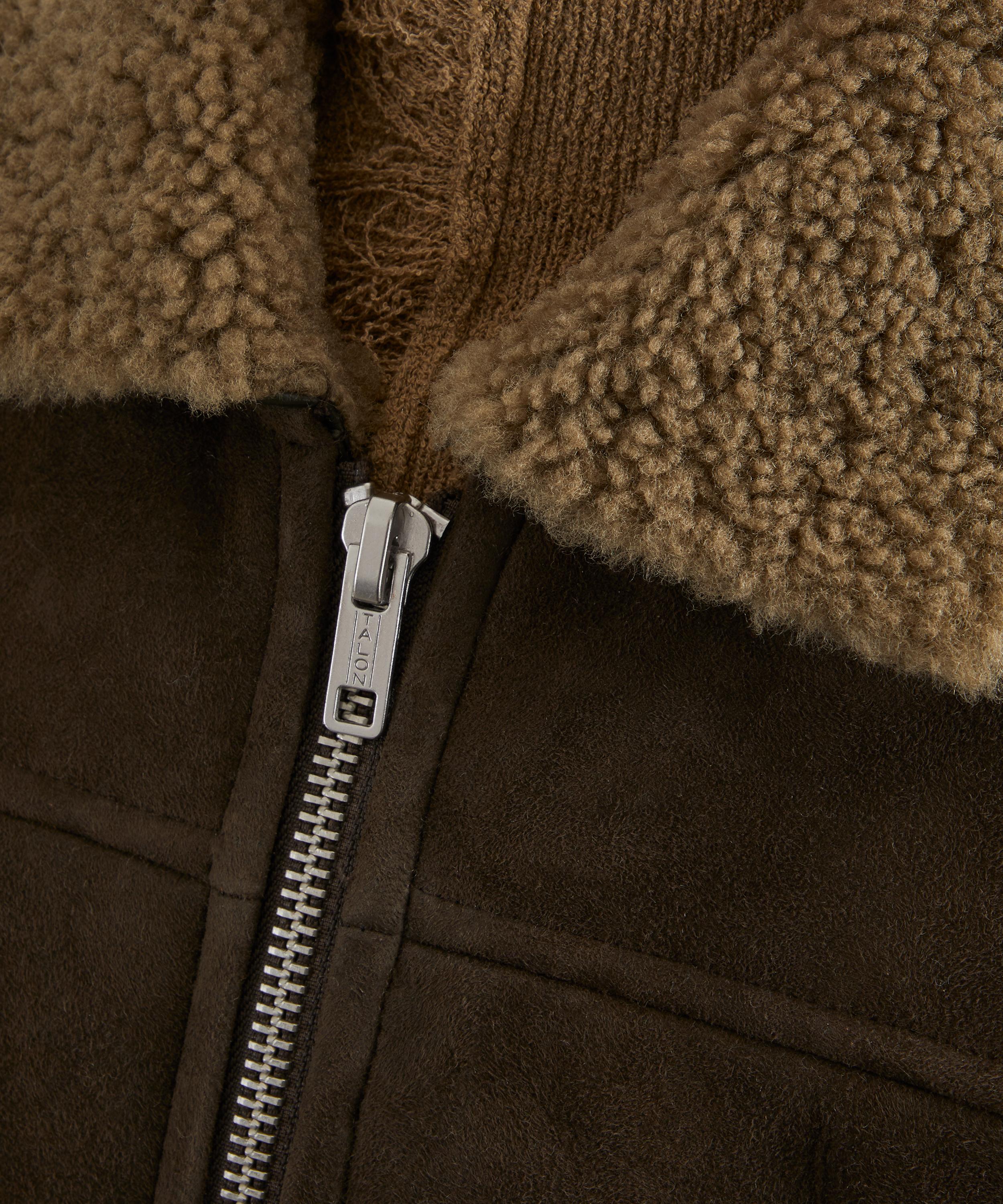 YMC - Olive Pepper Shearling Jacket image number 4