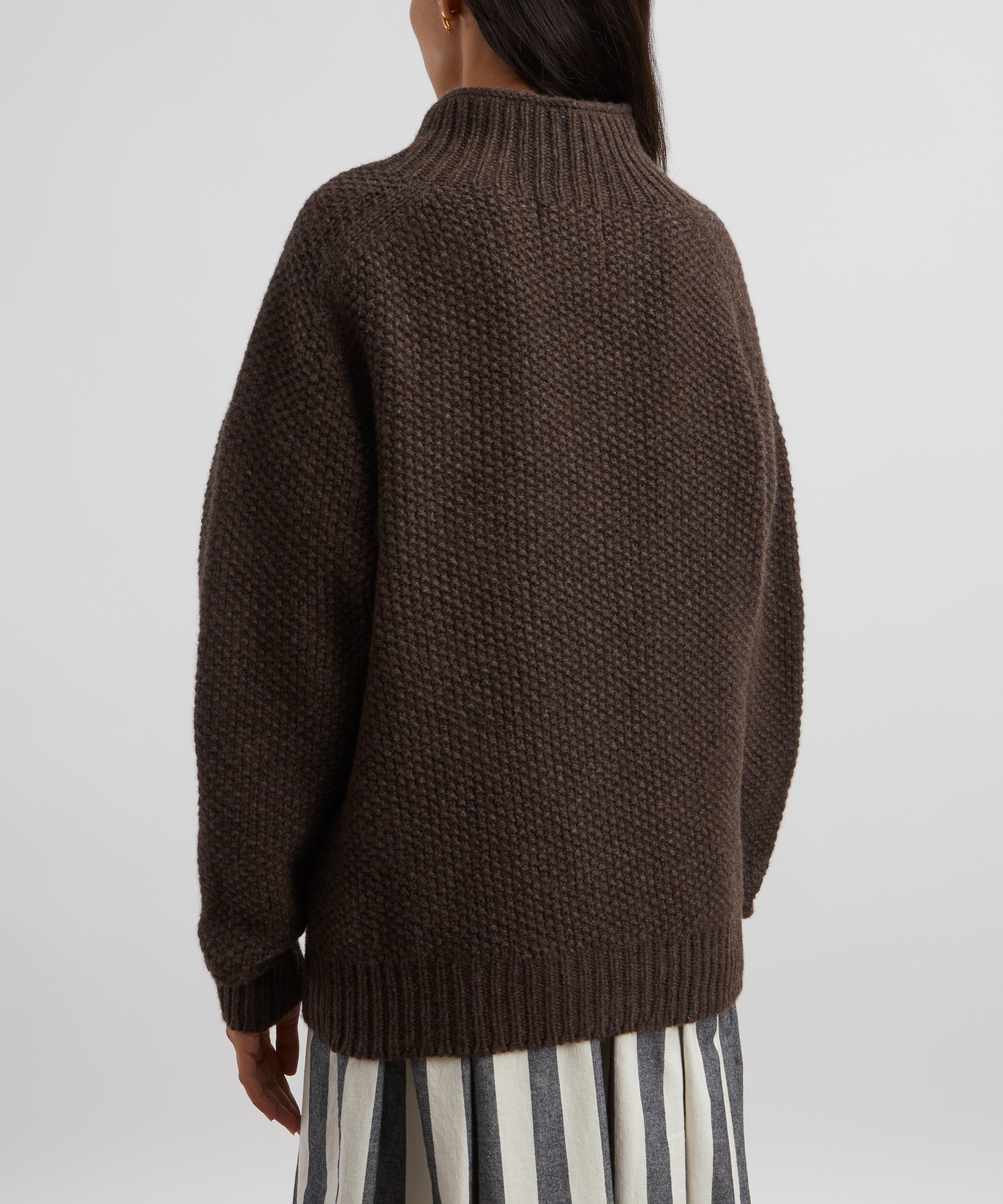 YMC - Loretta Moss-Stitch Wool Jumper image number 3