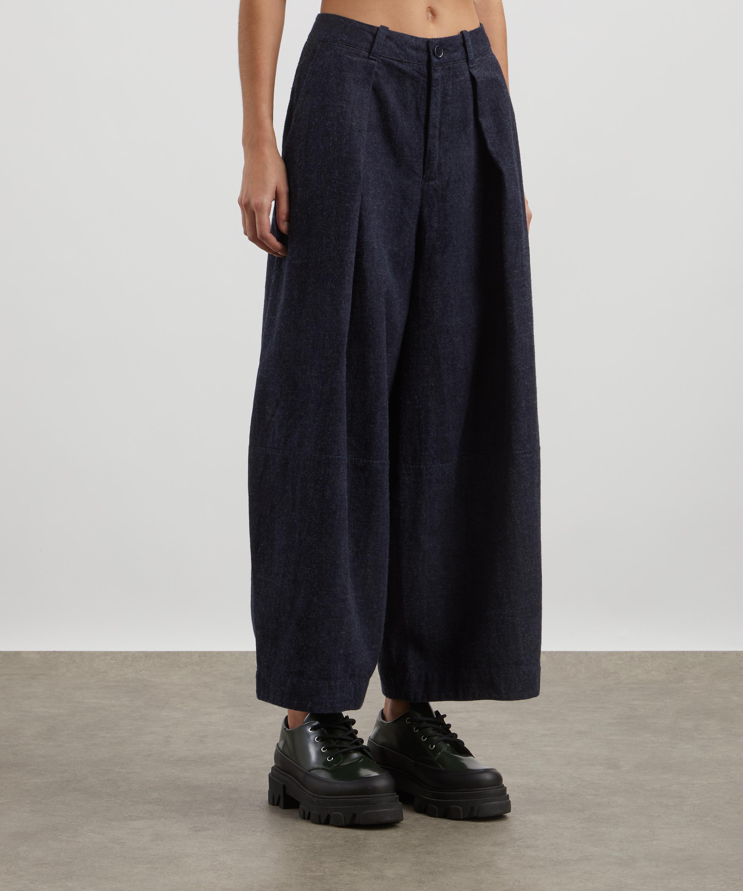 YMC - Deadbeat Indigo Cropped Wide Leg Trousers image number 2