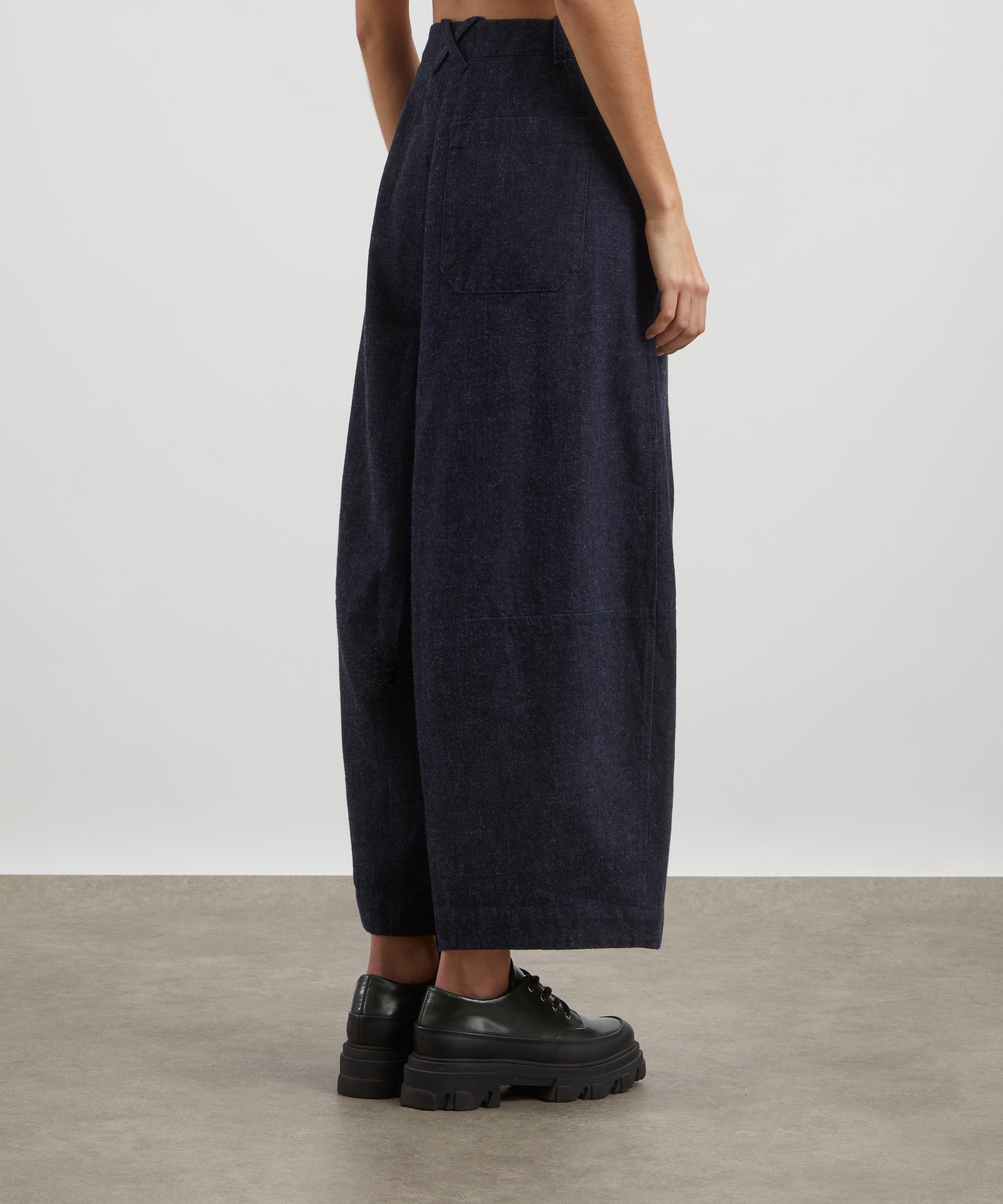 YMC - Deadbeat Indigo Cropped Wide Leg Trousers image number 3