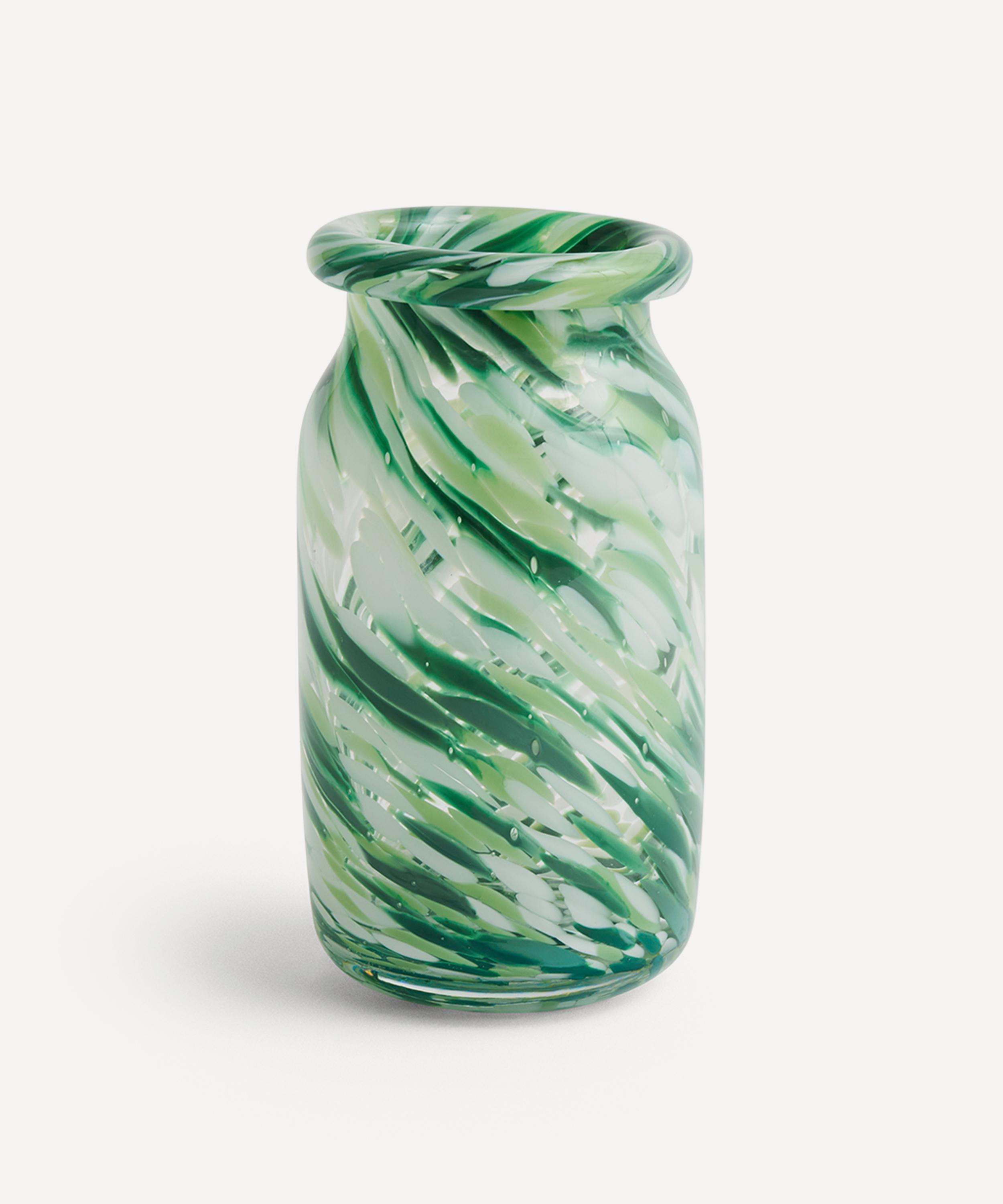 Hay - Green Splash Roll Neck Small Vase image number 0