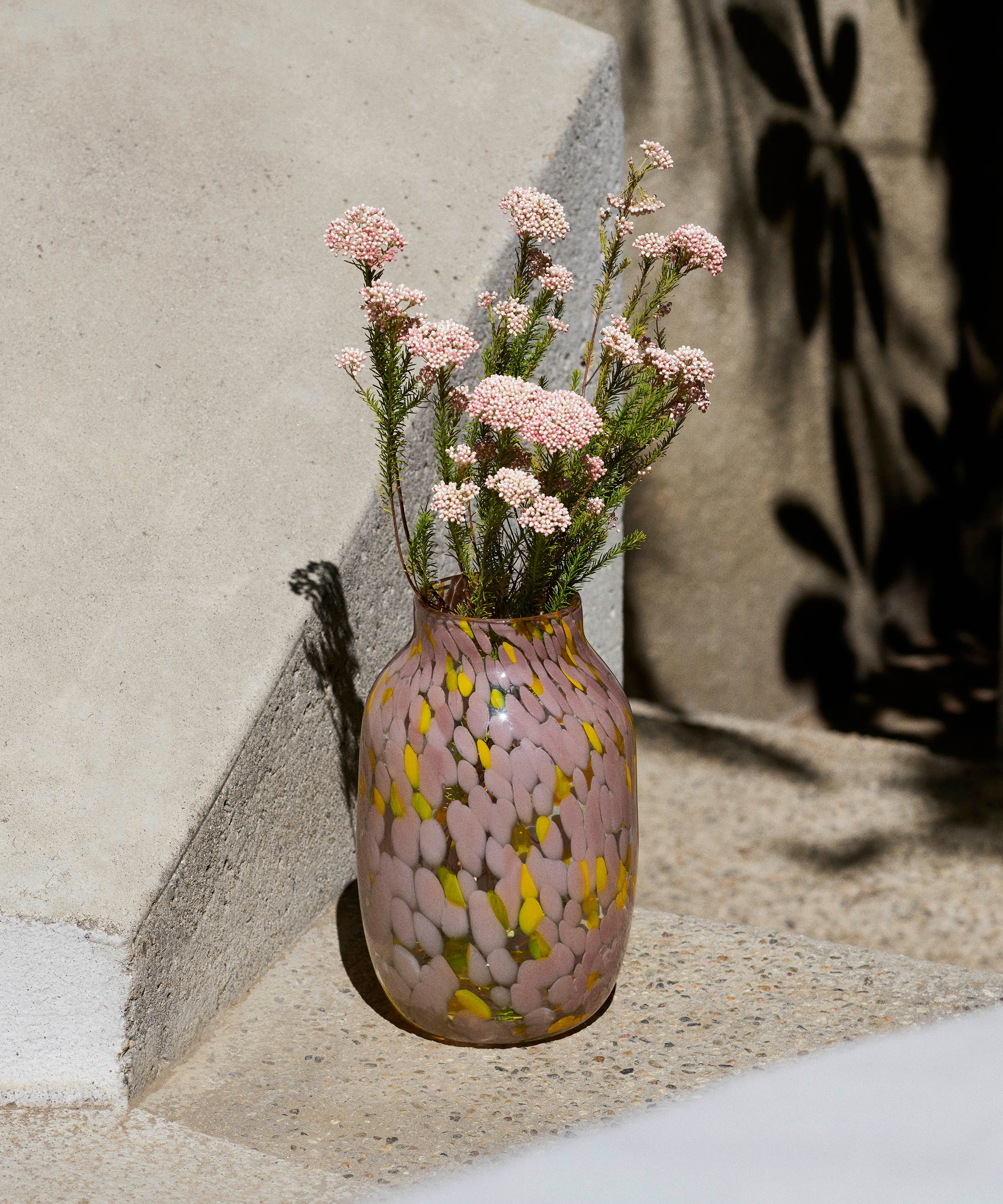 Hay - Light Pink and Blue Splash Large Round Vase image number 1